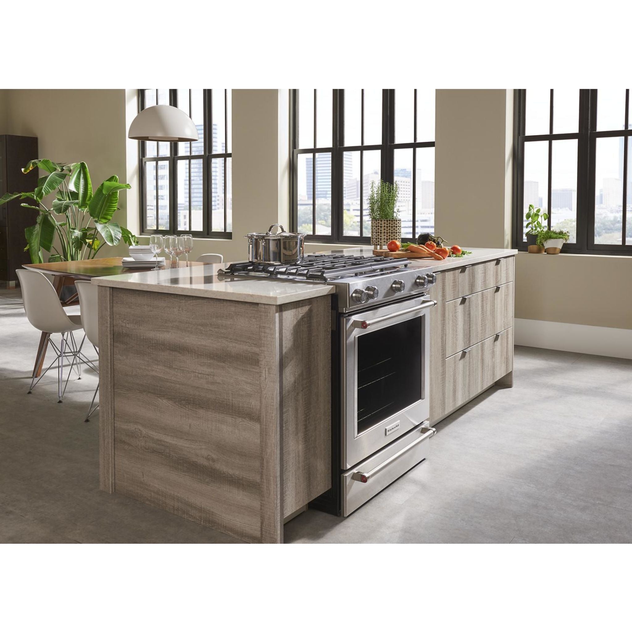 KitchenAid YKSDB900ESS 30-Inch Dual Fuel Gas Range with 5 Burners, Convection Oven & Self-Cleaning - Stainless Steel | Perfect for Home Chefs & Modern Kitchens