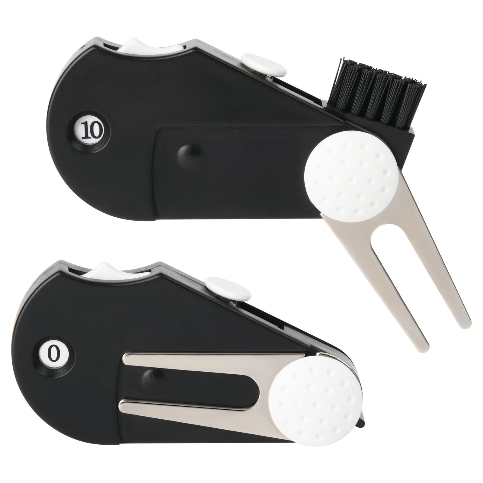Cosmos 2-Pack Golf Multi-Tool Set - 5-in-1 Foldable Golf Accessory with Divot Repair Tool, Stroke Counter, Ball Marker, Club Brush & Groove Cleaner | Portable Golf Gift for Men & Women | Perfect for Course Maintenance & On-the-Go Players
