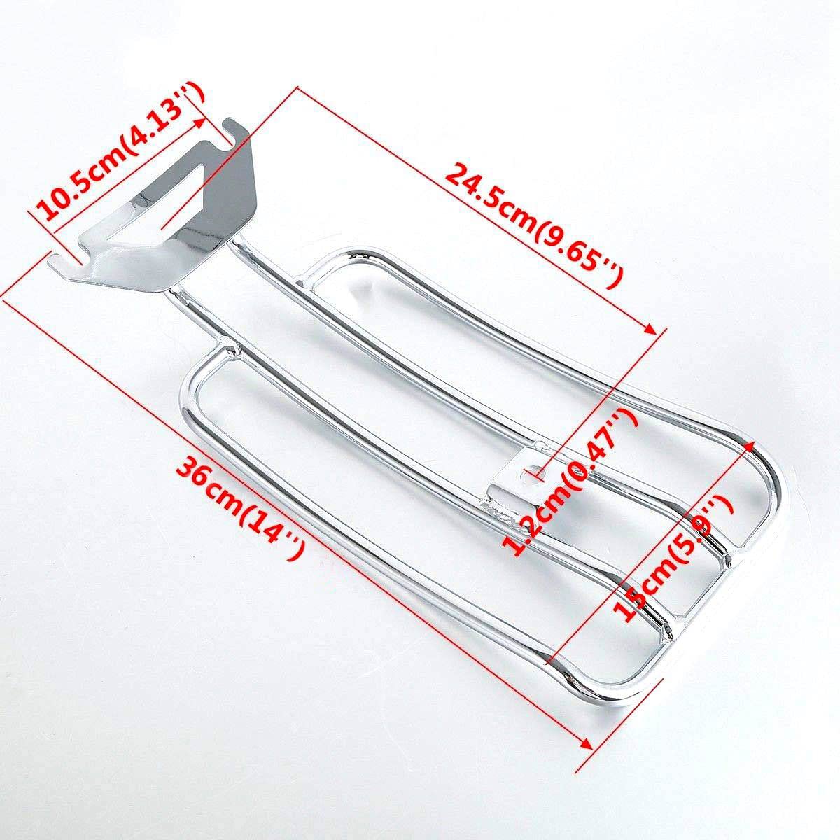 Chrome Solo Seat Luggage Rack for Harley Davidson Touring Road King FLHR (1997-2022) | Heavy-Duty Motorcycle Storage | Perfect for Long Rides & Road Trips