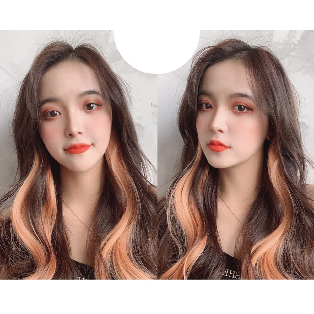 Natural Curly Synthetic Wig for Women - Long Pink Hair Extensions with Permed Dye Color | Perfect for Cosplay, Halloween Costumes & Daily Fashion Styling