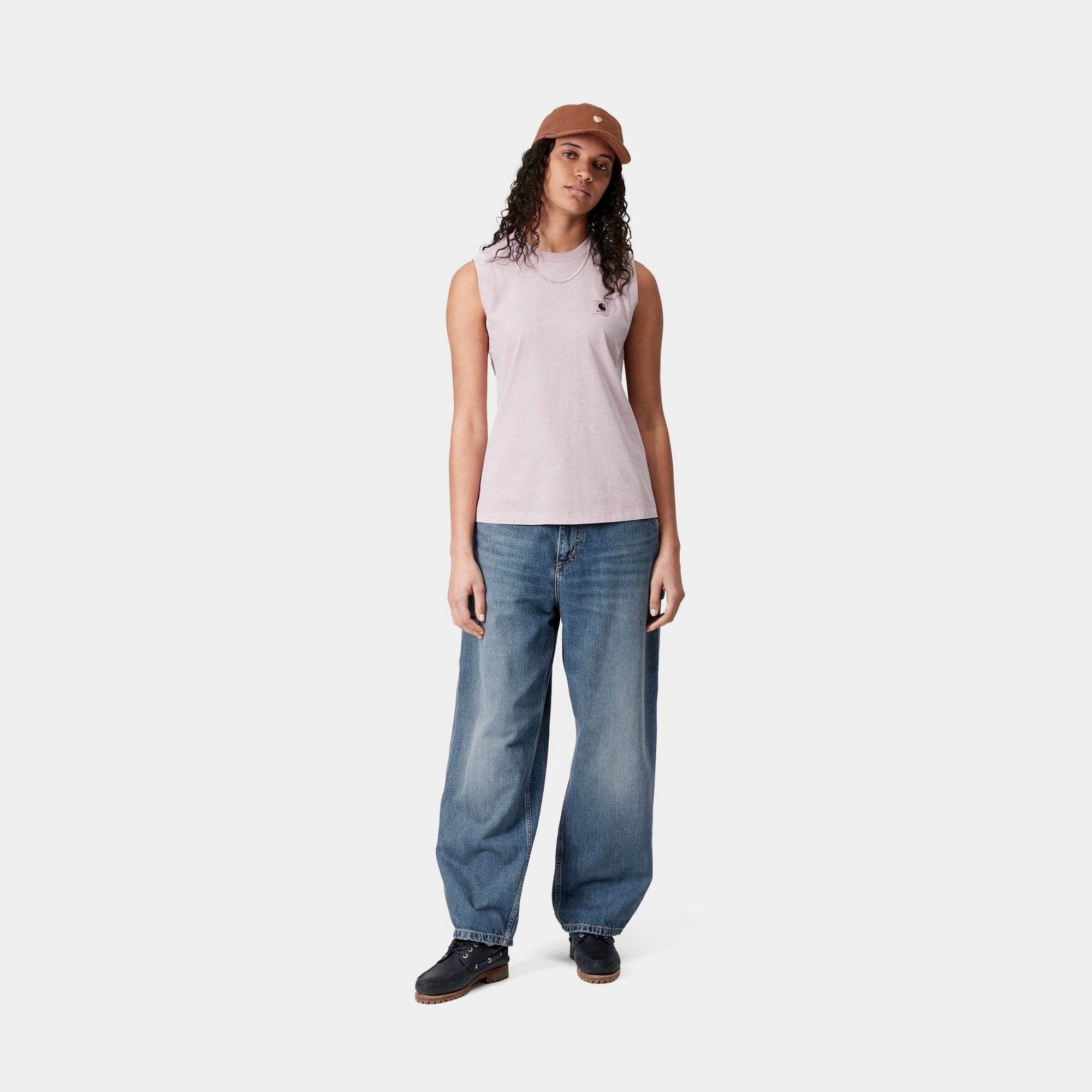 Women's Brandon Single Knee Distressed Denim Pants - Dark Blue Used Wash | Stylish & Comfortable for Casual Outings, Work & Everyday Wear