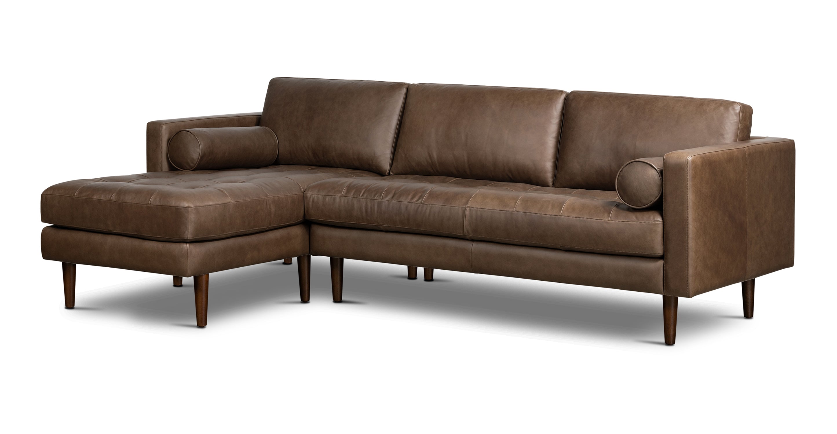 Napa Left Facing Sectional Sofa - Modern L-Shaped Couch with Reversible Chaise, Soft Fabric Upholstery for Living Room, Family Room & Home Theater Comfort