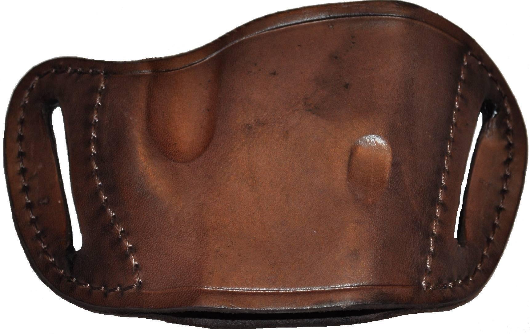Premium Brown Leather Beltslide Gun Holster for Glock 25,26,27,28,29,30,31 - Concealed Carry, Tactical & Everyday Use
