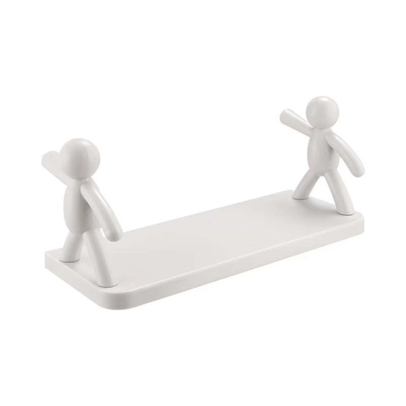 Wall Mounted Floating Shelves for Bathroom - Space Saving Adhesive Shelves with Strong Hold - Perfect for Living Room, Bedroom & Kitchen Organization
