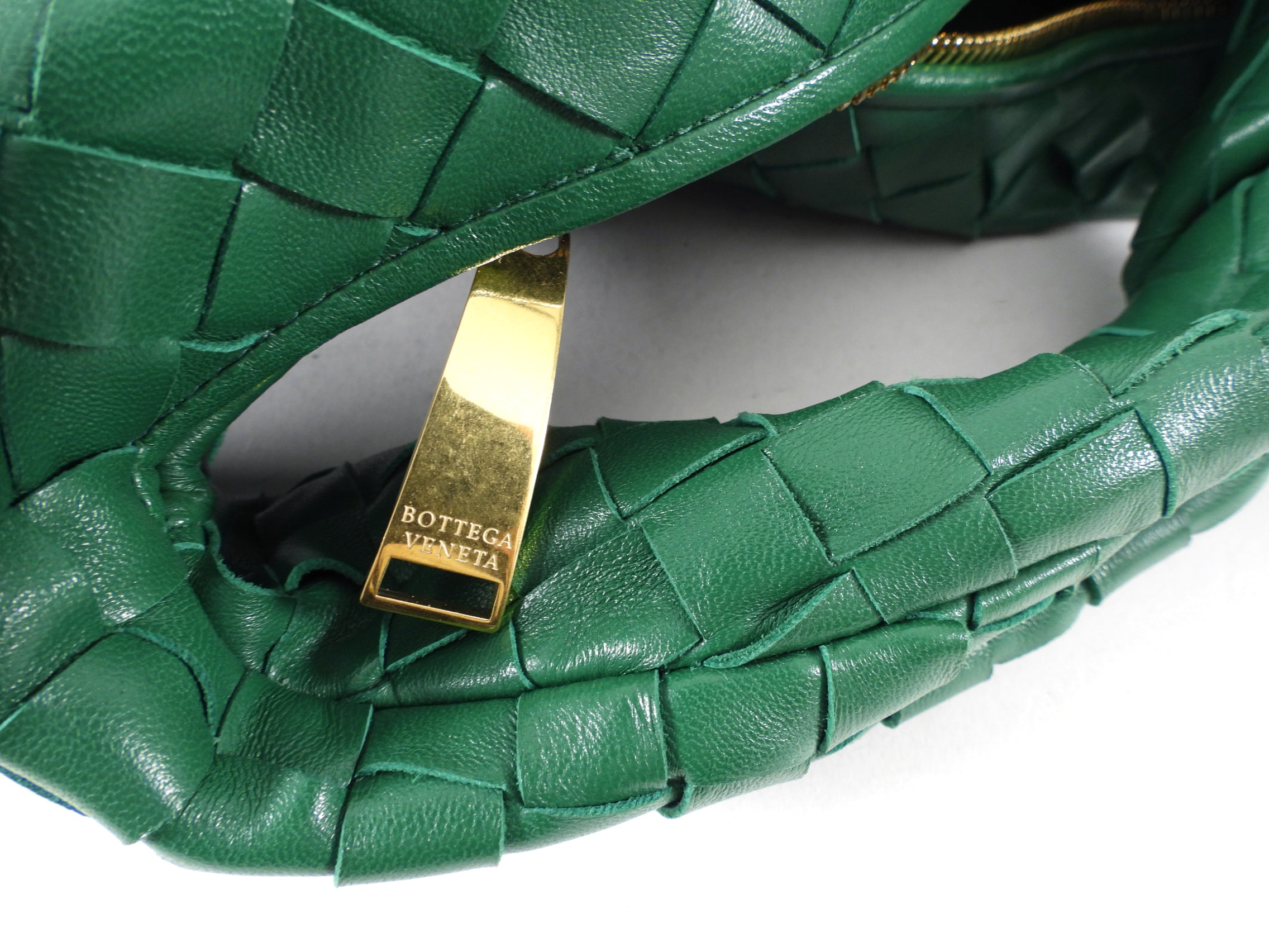 Bottega Veneta Mini Green Jodie Intrecciato Leather Hobo Bag - Luxury Crossbody Purse for Women, Perfect for Date Night & Everyday Use