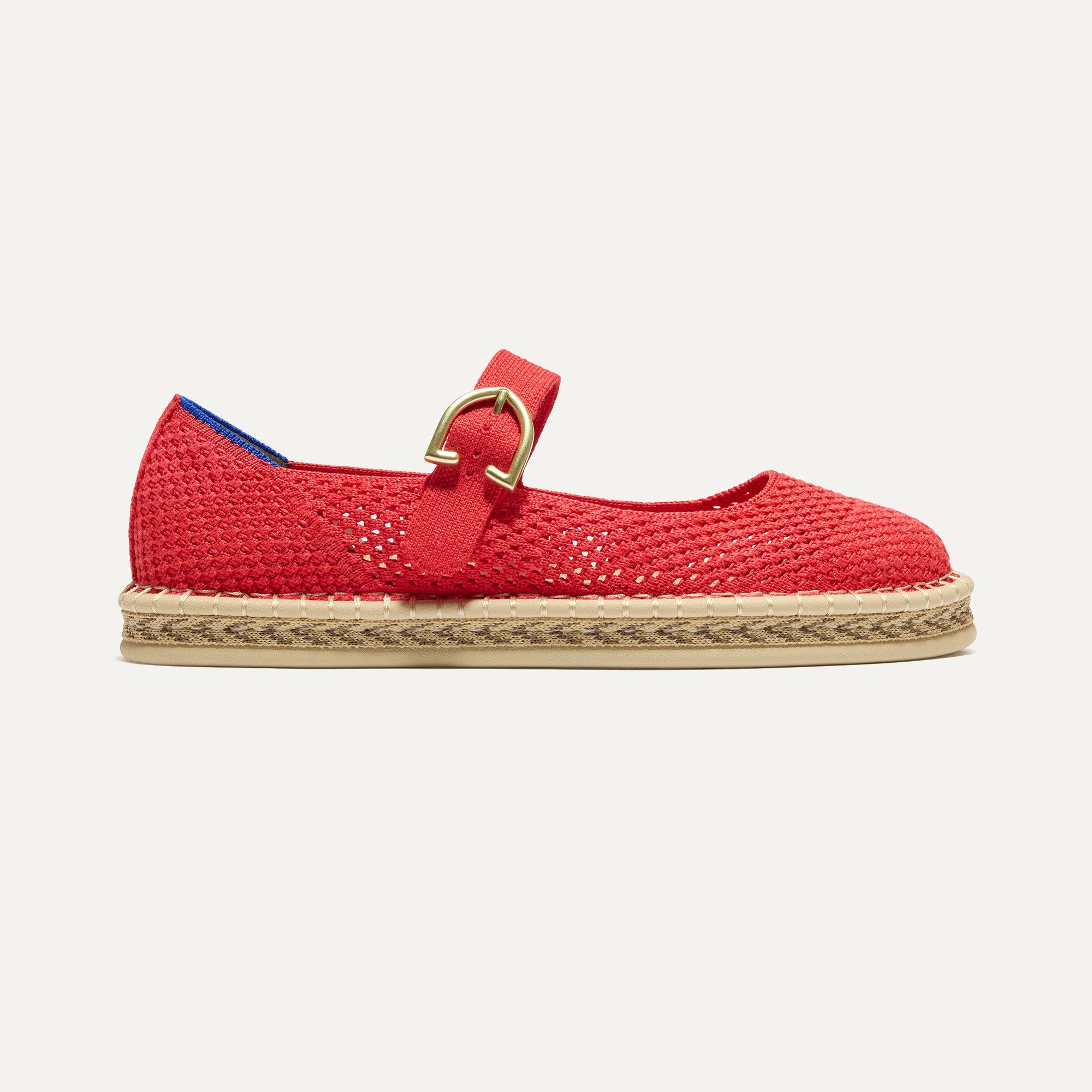 Red Hot Espadrille Mary Jane Shoes - Comfortable & Stylish Flats for Women | Perfect for Casual Outings, Summer Walks & Beach Vacations