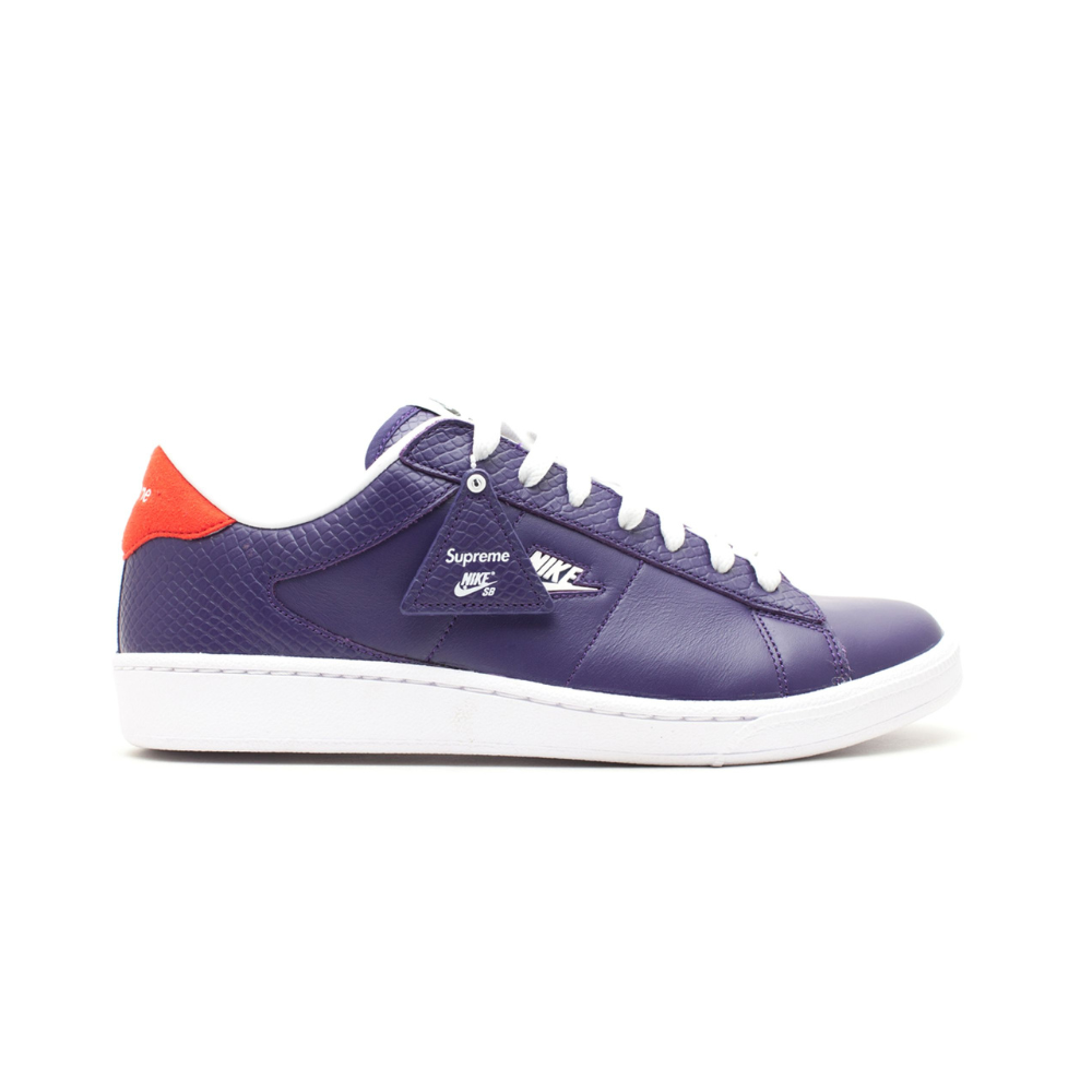 Nike SB Tennis Classic Supreme Sneakers - Ink White & Sport Red Colorway | Men's & Women's Casual Skate Shoes for Streetwear & Urban Fashion