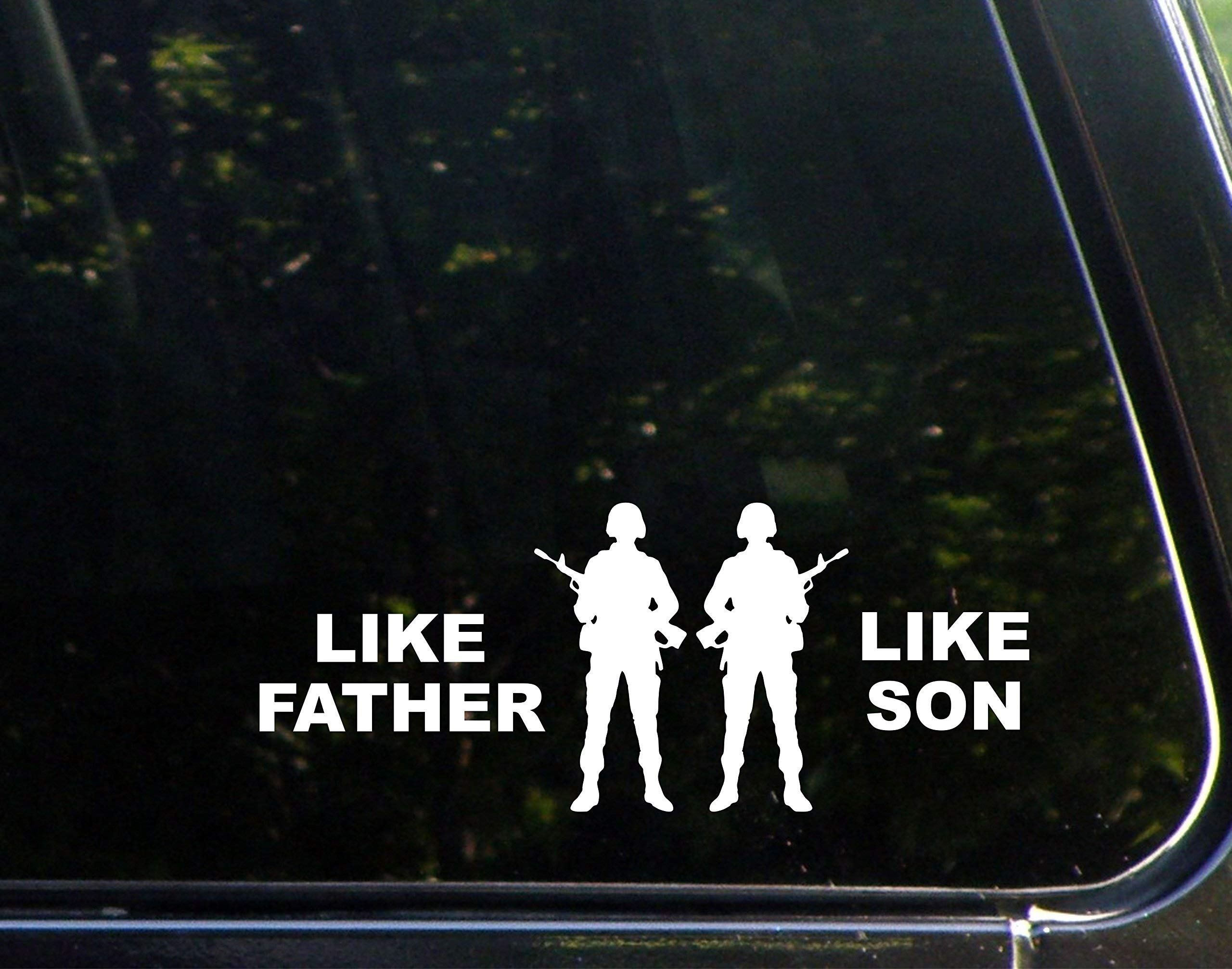 Like Father Like Son Military Die Cut Decal (8.75