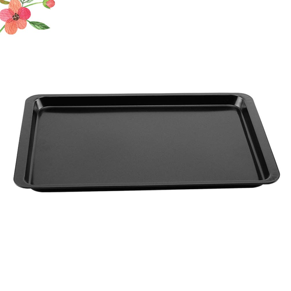 1pc Hemoton Nonstick Baking Pan - Stainless Steel Cookie Tray, Pizza Pan & BBQ Grill Plate for Oven, Desserts, Pizza Serving & Outdoor Cooking | Durable Bakeware for Home & Commercial Use