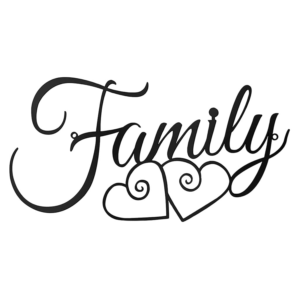 Fenteer Rustic Vintage Farmhouse Metal Wall Art - Black Metal Word Sign for Home, Office & Living Room Decor - Perfect for Wall Decor, Housewarming Gifts & Farmhouse Style Interiors