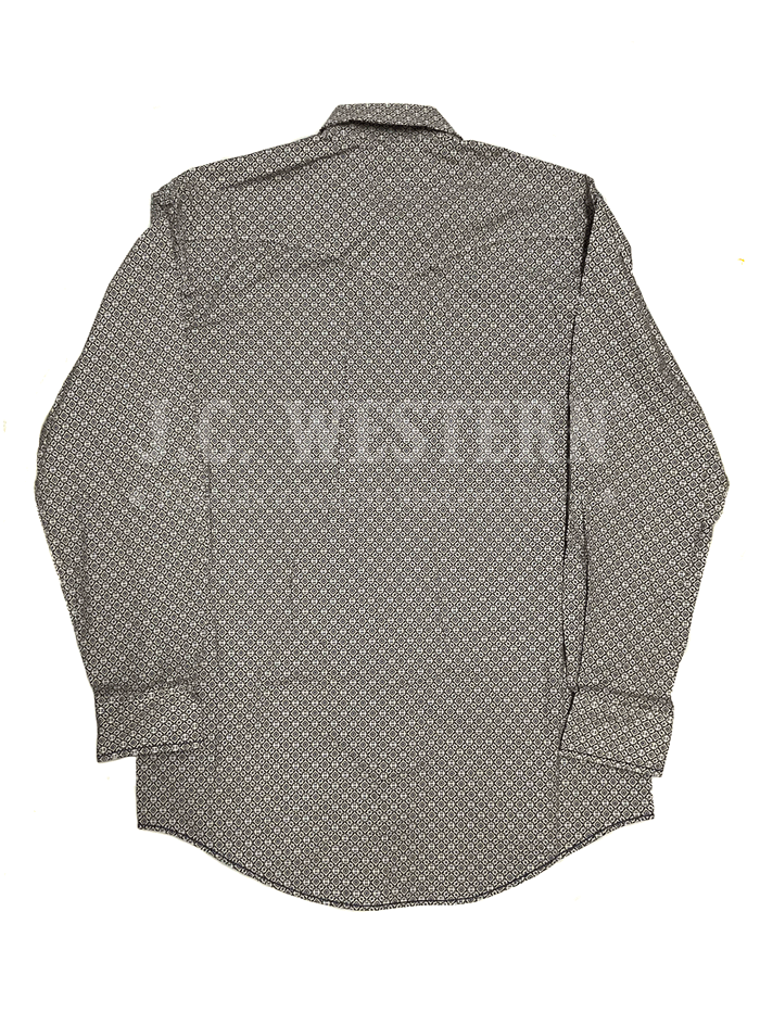 Men's Western Snap Button Long Sleeve Shirt - Brown Plaid Cowboy Style Shirt for Rodeo, Ranch Work & Casual Wear