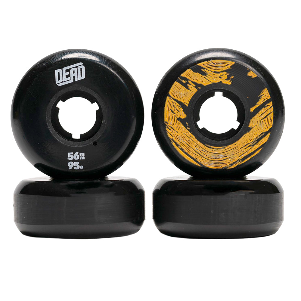 Dead Team Wheels 56mm 4 Pack - Premium Skateboard Wheels for Smooth Riding | Perfect for Street Skating, Park Cruising & Longboard Adventures