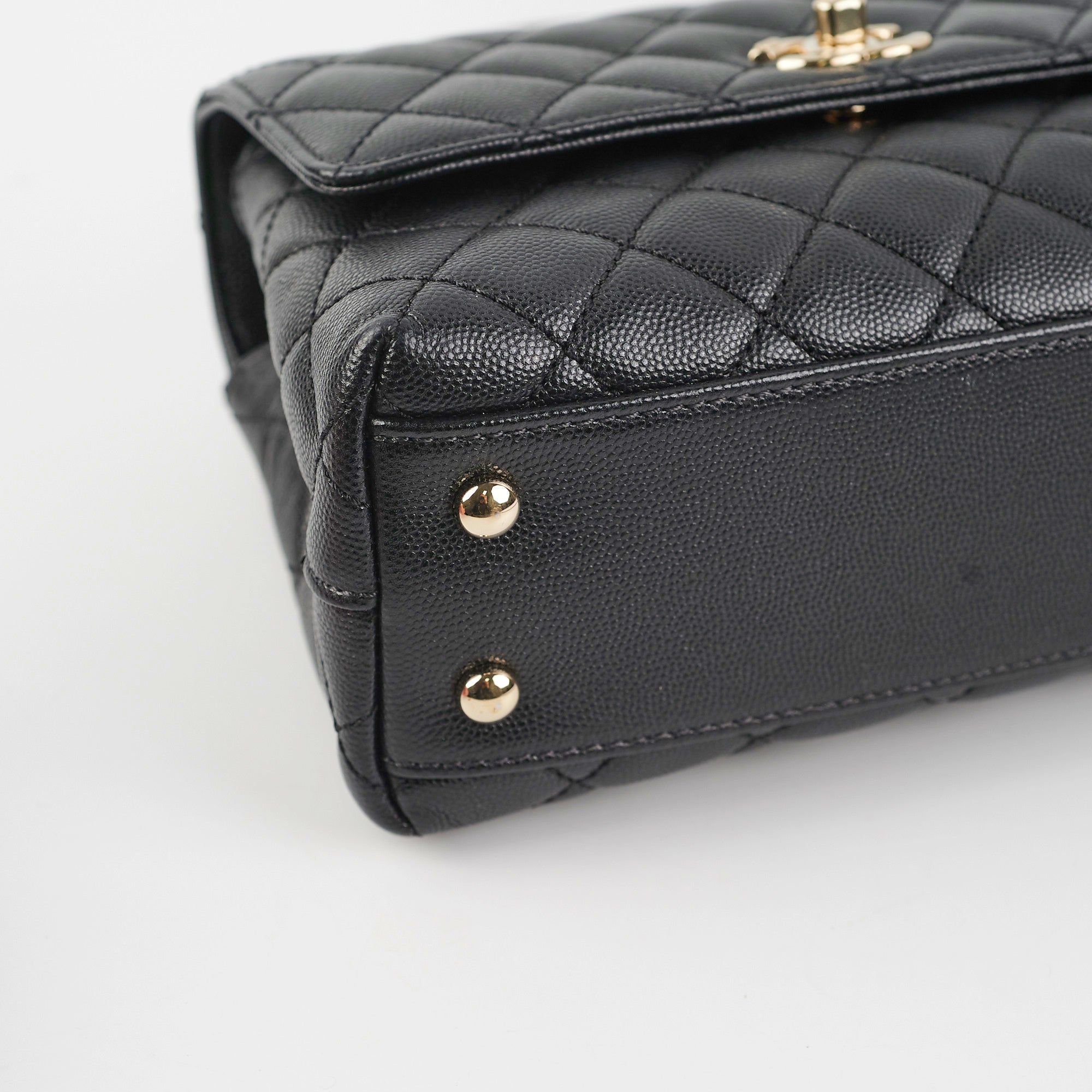 Chanel Small Coco Handle Bag in Black Caviar Leather - Perfect for Evening Events & Luxury Fashion Accessories