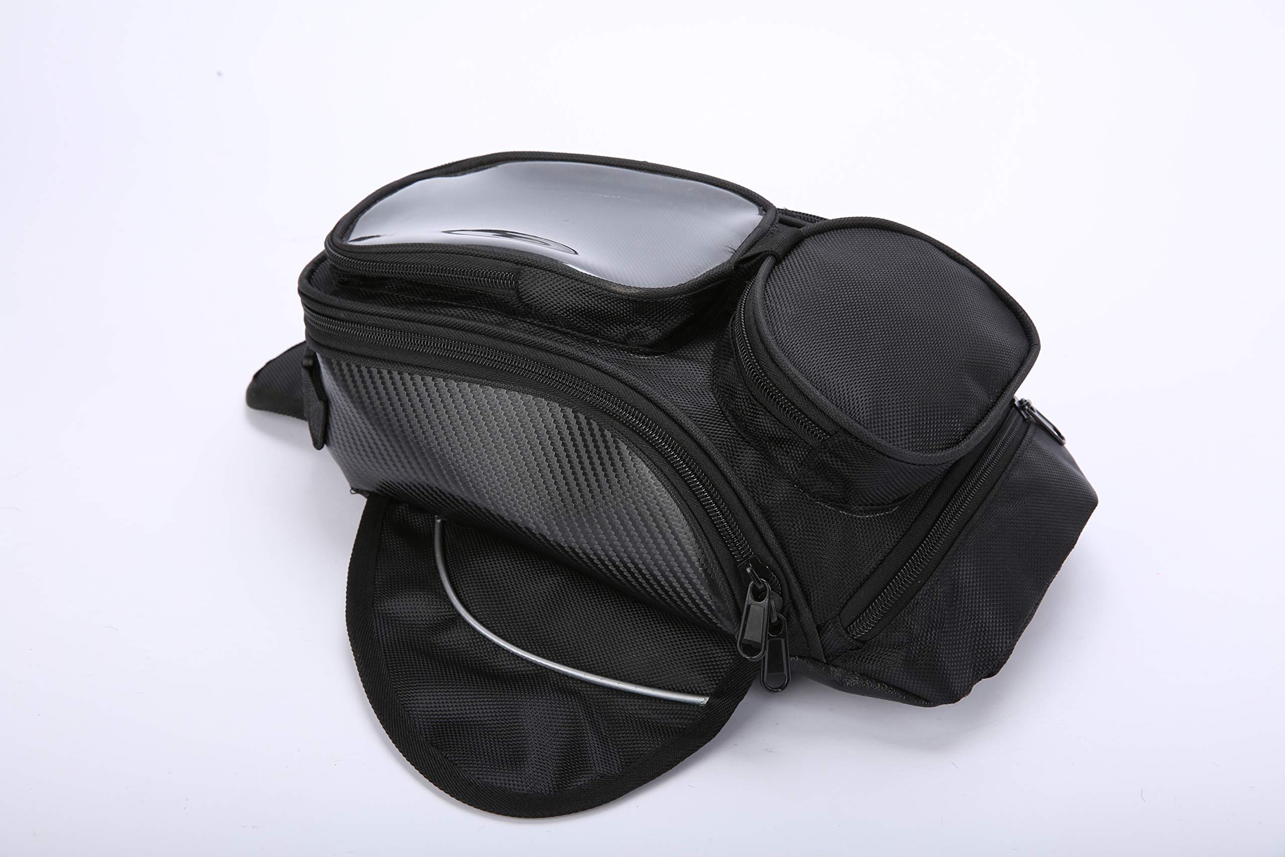 Waterproof Magnetic Motorcycle Tank Bag - Large Window, Super Strong Magnets for Honda, Yamaha, Suzuki, Kawasaki & Harley - Perfect for Road Trips & Commuting