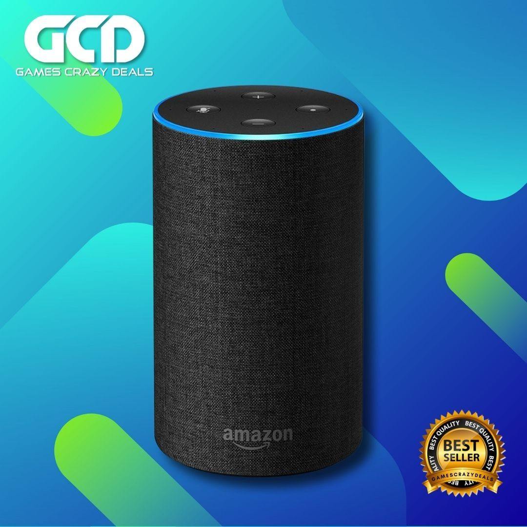 Amazon Echo (2nd Generation) Smart Speaker with Alexa - Voice Control, Music Streaming, Smart Home Hub - Perfect for Home, Office & Kitchen Use