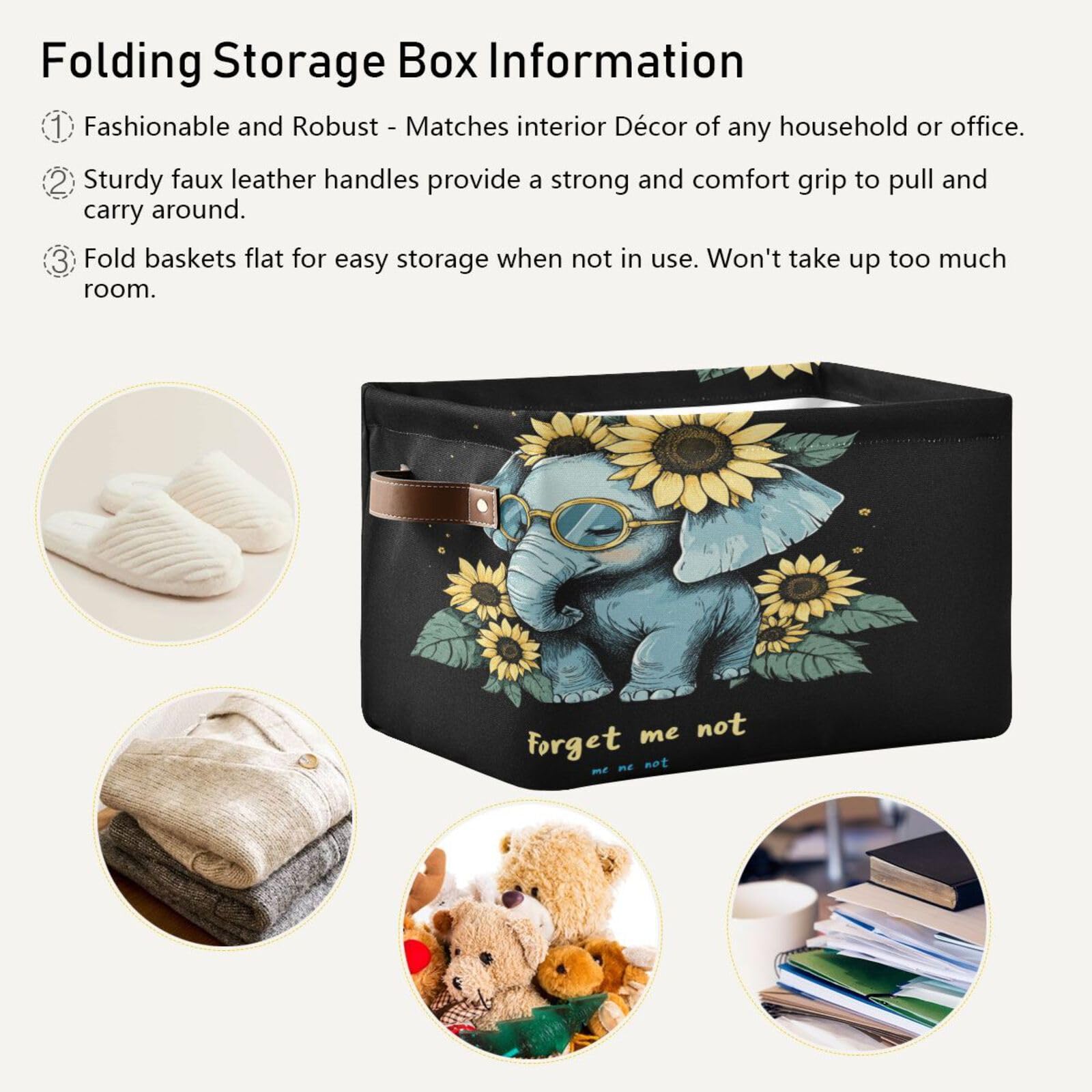 Large Fabric Storage Bins with Handles - Closet & Shelf Organizers for Clothes, Toys | Home Decor