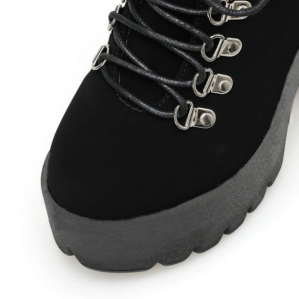Caradise Women's Gothic Platform Combat Boots - Punk Chunky Heel Lace Up Ankle Booties for Women | Perfect for Punk Fashion, Concerts & Alternative Street Style