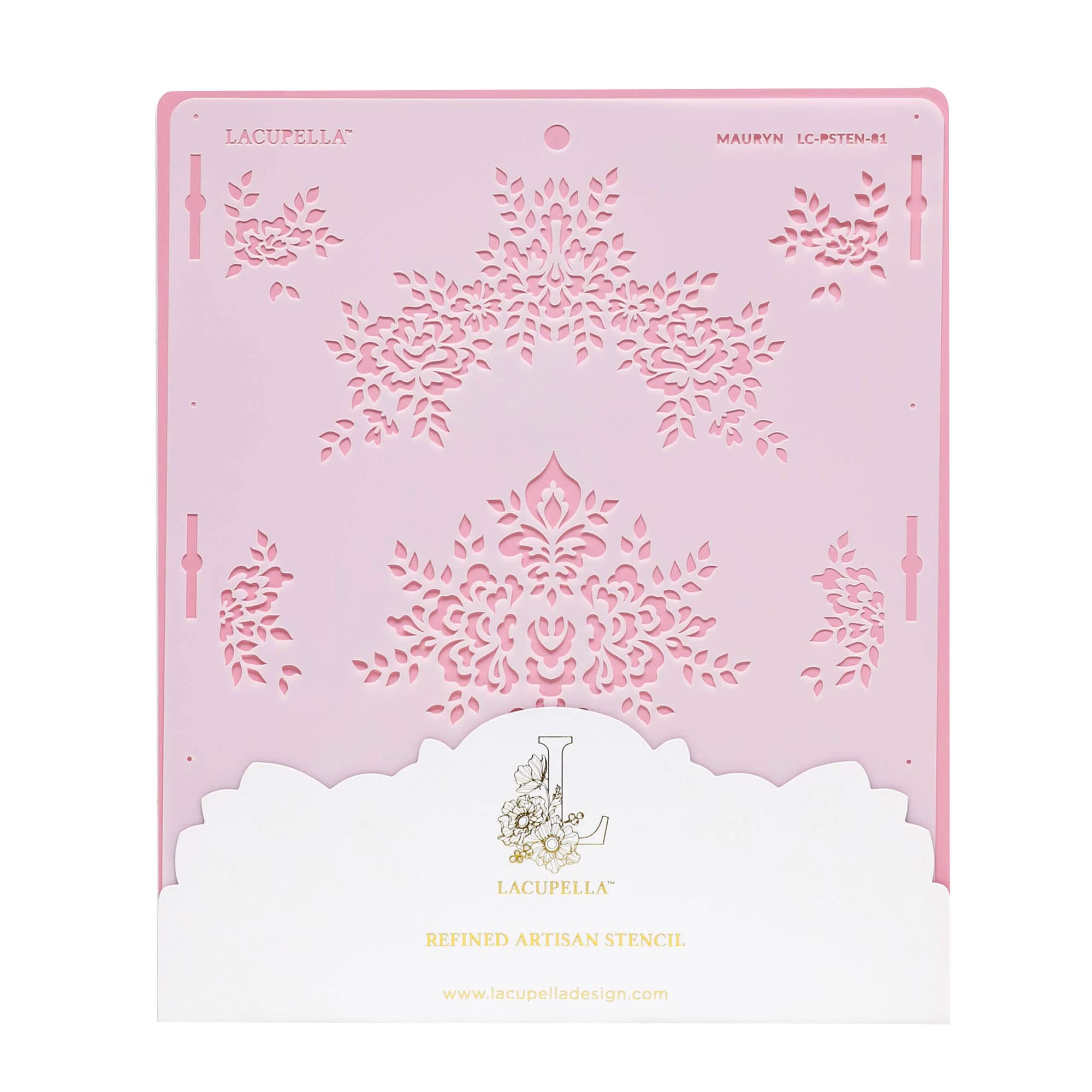 MAURYN Cake Stencil for Buttercream, Royal Icing & Ganache - Reusable Baking Decorating Tool for Cake Painting, Art & Crafts - Perfect for Birthday, Wedding & DIY Cake Decorating Projects