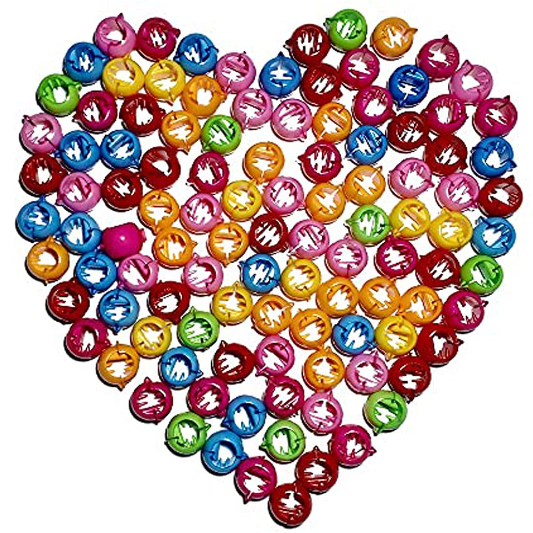 Colorful DKB Plastic Hair Clips for Kids - 50-Piece Multicolor Hair Tic Tacs Set - Perfect for School, Parties, and Daily Hairstyling