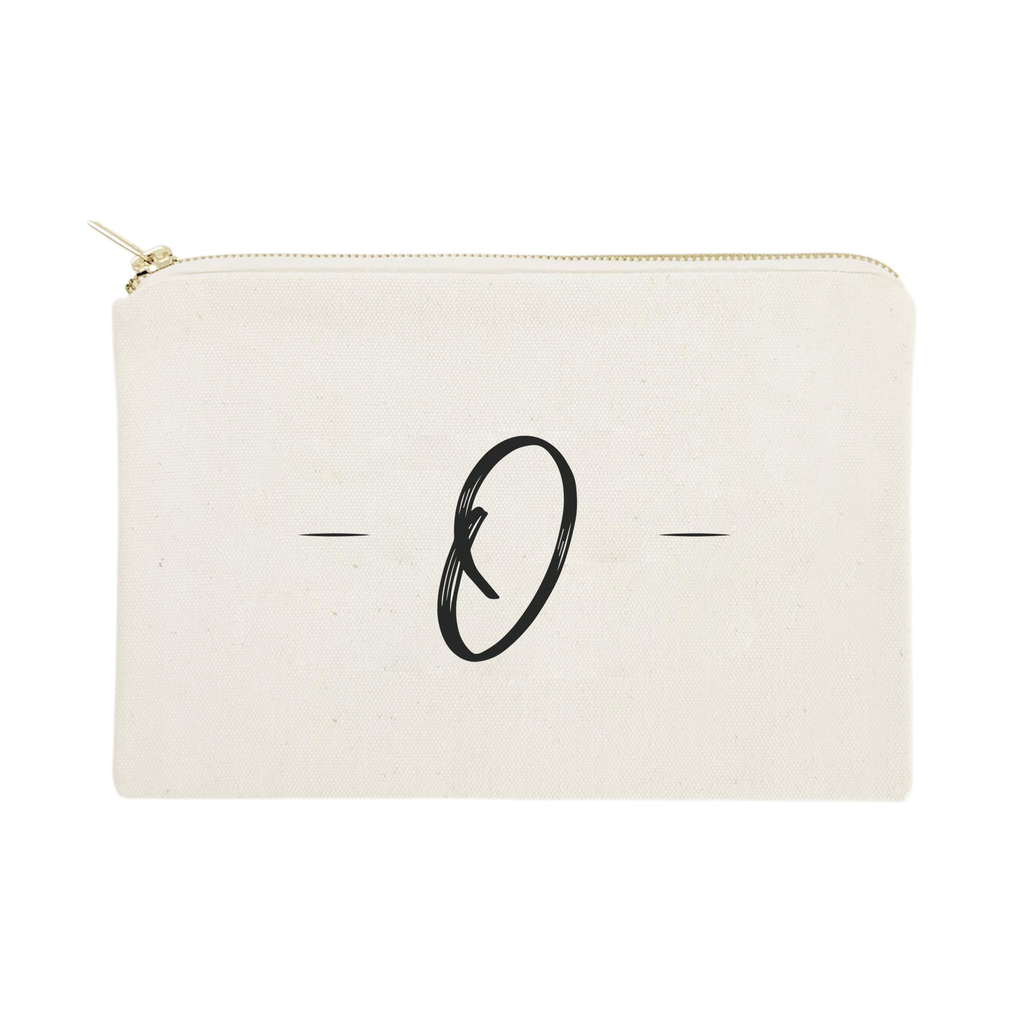 Personalized Monogram Cosmetic Bag - Custom Handwritten Cotton & Canvas Travel Makeup Pouch for Women | Perfect for Travel, Gym & Everyday Essentials Organization