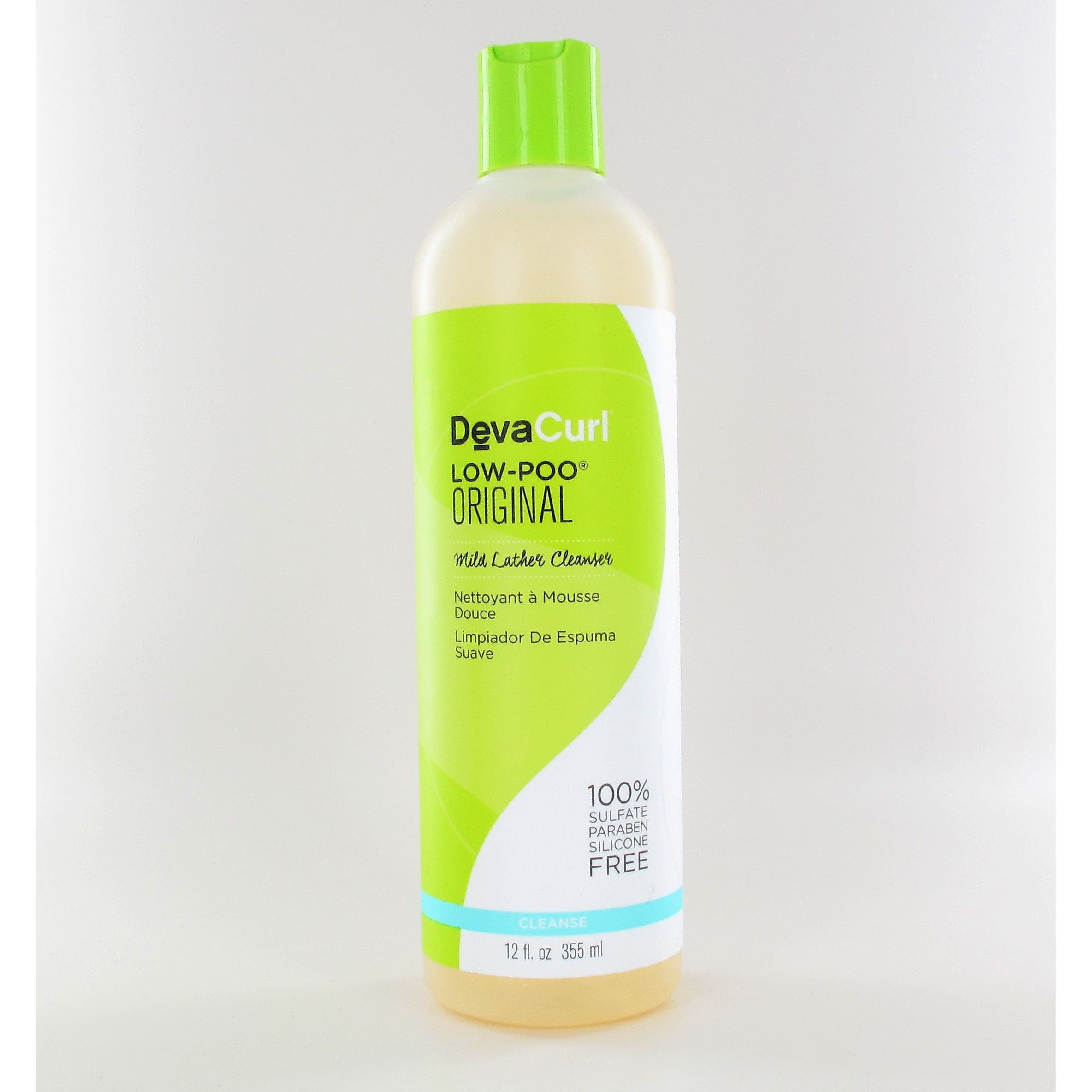 DEVACURL Low Poo Original Cleanse - Sulfate Free Shampoo for Curly Hair (12 oz) - Gentle Cleansing & Hydration for Wavy, Curly & Coily Hair Types - Perfect for Daily Use & Natural Hair Care Routine