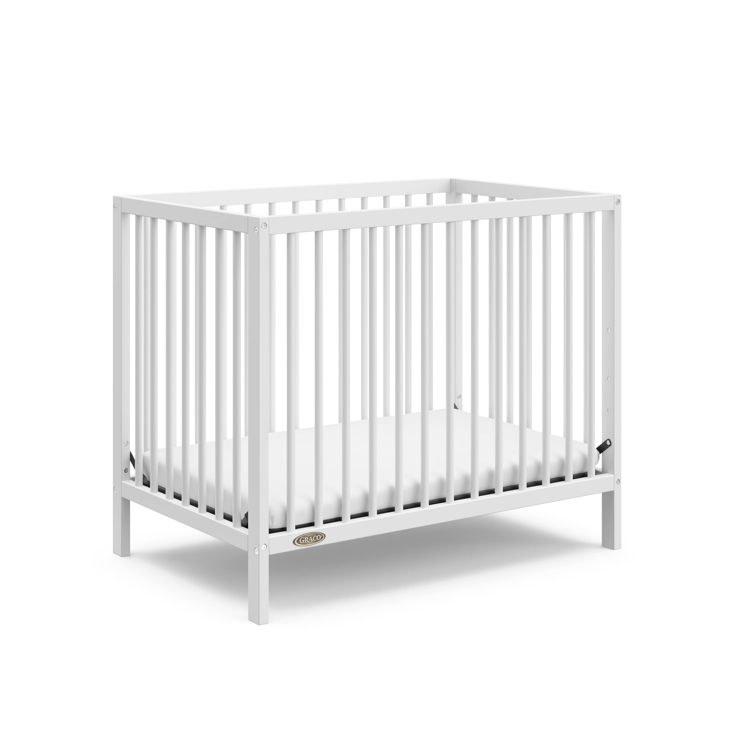 Graco Teddi 4-in-1 Convertible Mini Crib with Waterproof Mattress - GREENGUARD Gold Certified, 2.75