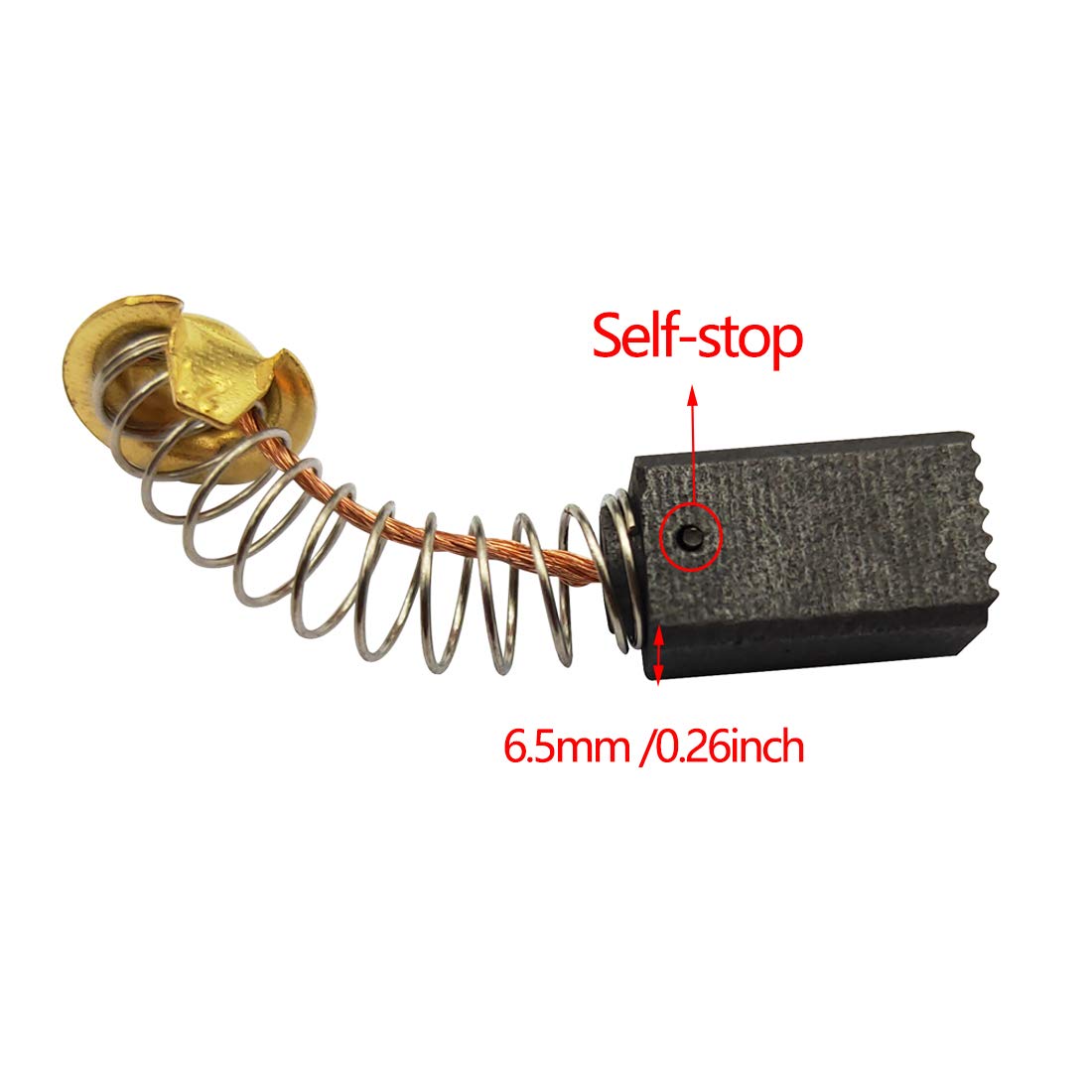 30 Pcs Carbon Brushes 6.5x7.5x12.5mm with Wire Leads & Springs - Replacement Motor Brushes for Angle Grinders, Power Tools, and Generic Electric Motors (Model 21#) - DIY Repair & Maintenance Accessories