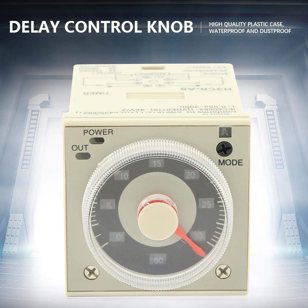 01 Repeat Cycle Timer - Waterproof Time Delay Relay with Large Contact Capacity & Stable Performance for Remote Control, Communication, Automation & Industrial Applications