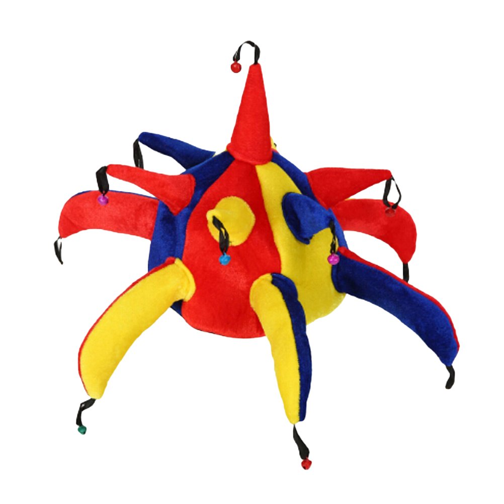 Halloween Adult Clown Hat with Bells - Masquerade Costume Accessory for Party, Show & Performance | Funny Triangle Hat for Halloween Celebrations, Cosplay & Themed Parties