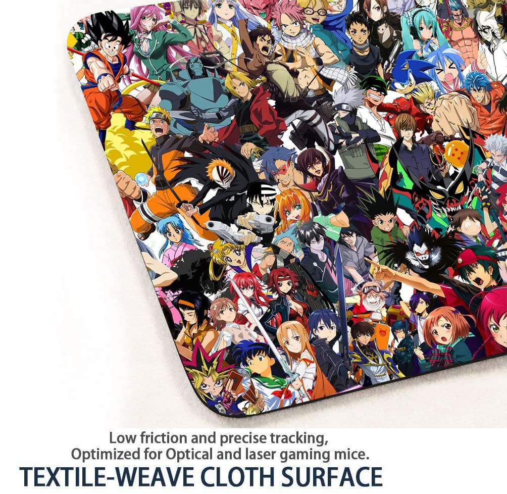 Anime Gaming Mouse Pad with Anti-Slip Rubber Base - Large Non-Slip Desk Mat for PC, Laptop & Office Use - Perfect for Work, Gaming & Home Office (Style A-02)