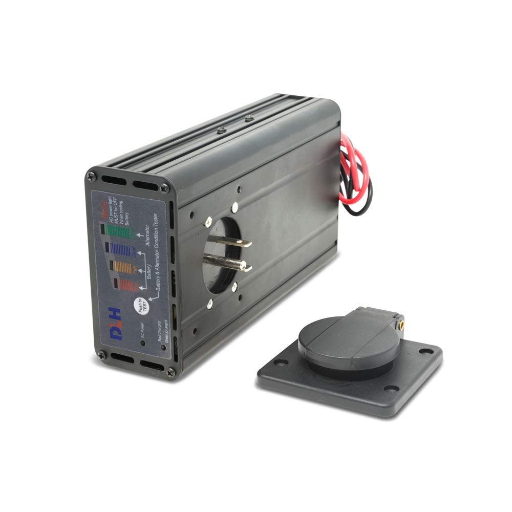 18 Amp 12V Trailer Battery Charger & Tester - Heavy Duty Panel Mount Charging System for RV, Boat, and Marine Batteries - Perfect for Camping, Road Trips, and Off-Grid Power Supply
