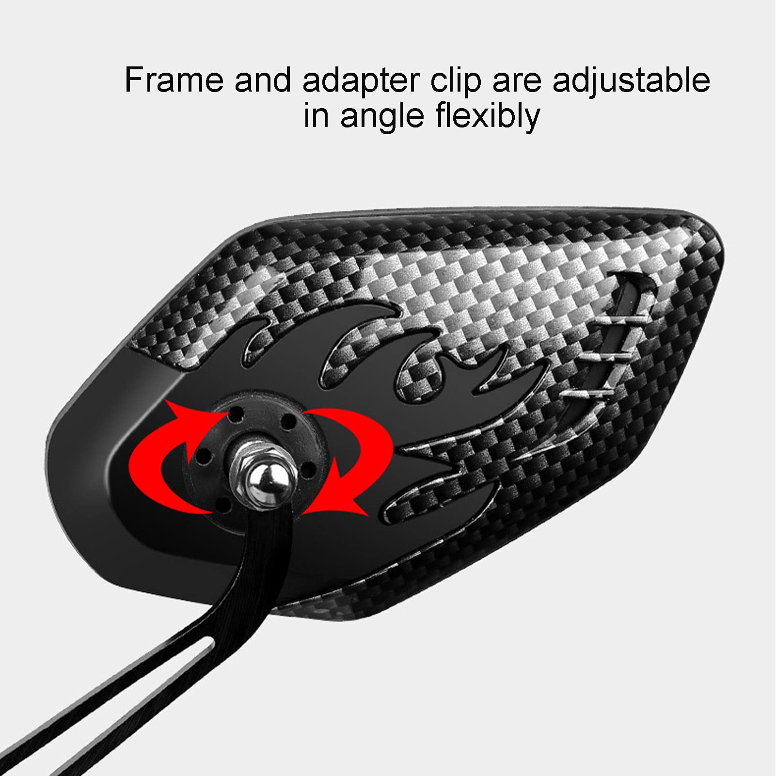 2 Pack Adjustable Black Aluminum Alloy Bike Mirrors - Handlebar Rearview Mirror for Mountain Bikes, Electric Bikes & Motorcycles | Enhanced Safety for Cycling, Commuting & Outdoor Adventures