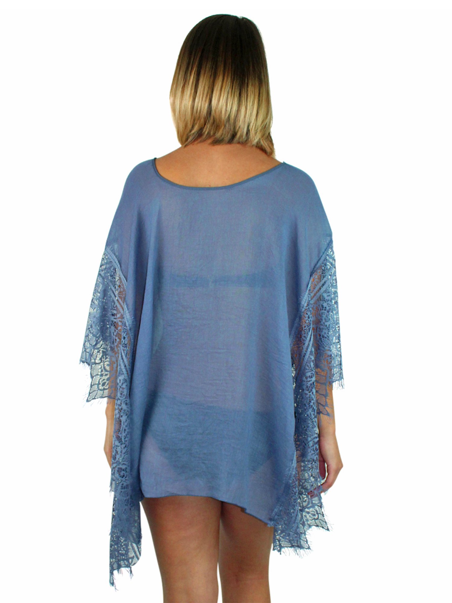 Sheer Romance Swim Cover Up - Lightweight Beach Tunic Top for Women, Perfect for Poolside, Vacation & Summer Outfits