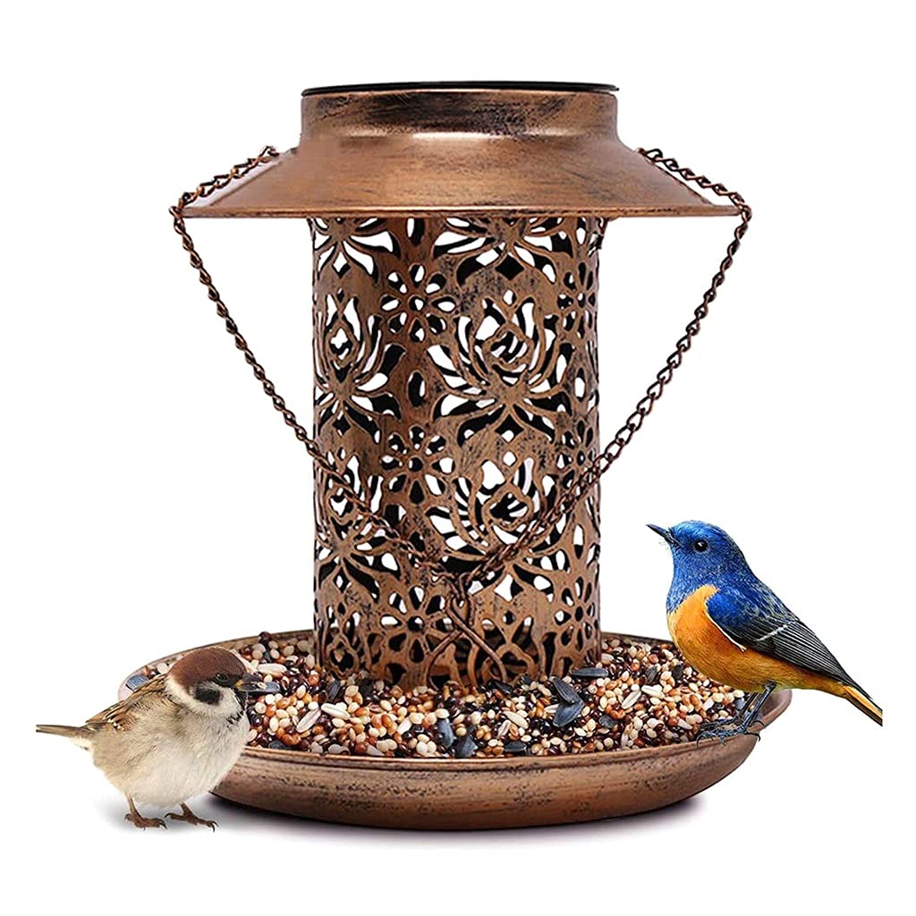 SLATIOM Metal Bird Feeder - Hanging Window Bird Feeder Cage for Outdoor Garden & Yard Decoration | Durable & Practical Bird Watching Accessory for Wild Birds (Finches, Cardinals, Hummingbirds) | Perfect for Backyard, Patio, Balcony Bird Feeding Station