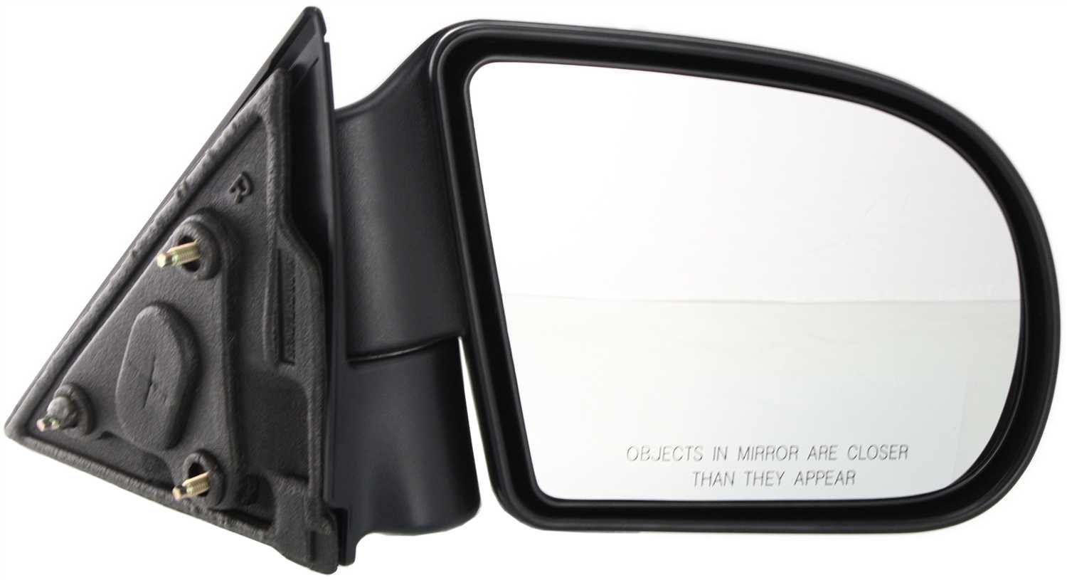 Kool Vue Non-Electric Side Mirrors for 1999-2004 Chevrolet S10 & GMC Sonoma - Textured Black Manual Replacement Mirrors (Driver & Passenger Side) - Perfect for Off-Roading, Daily Commuting & Truck Restoration Projects