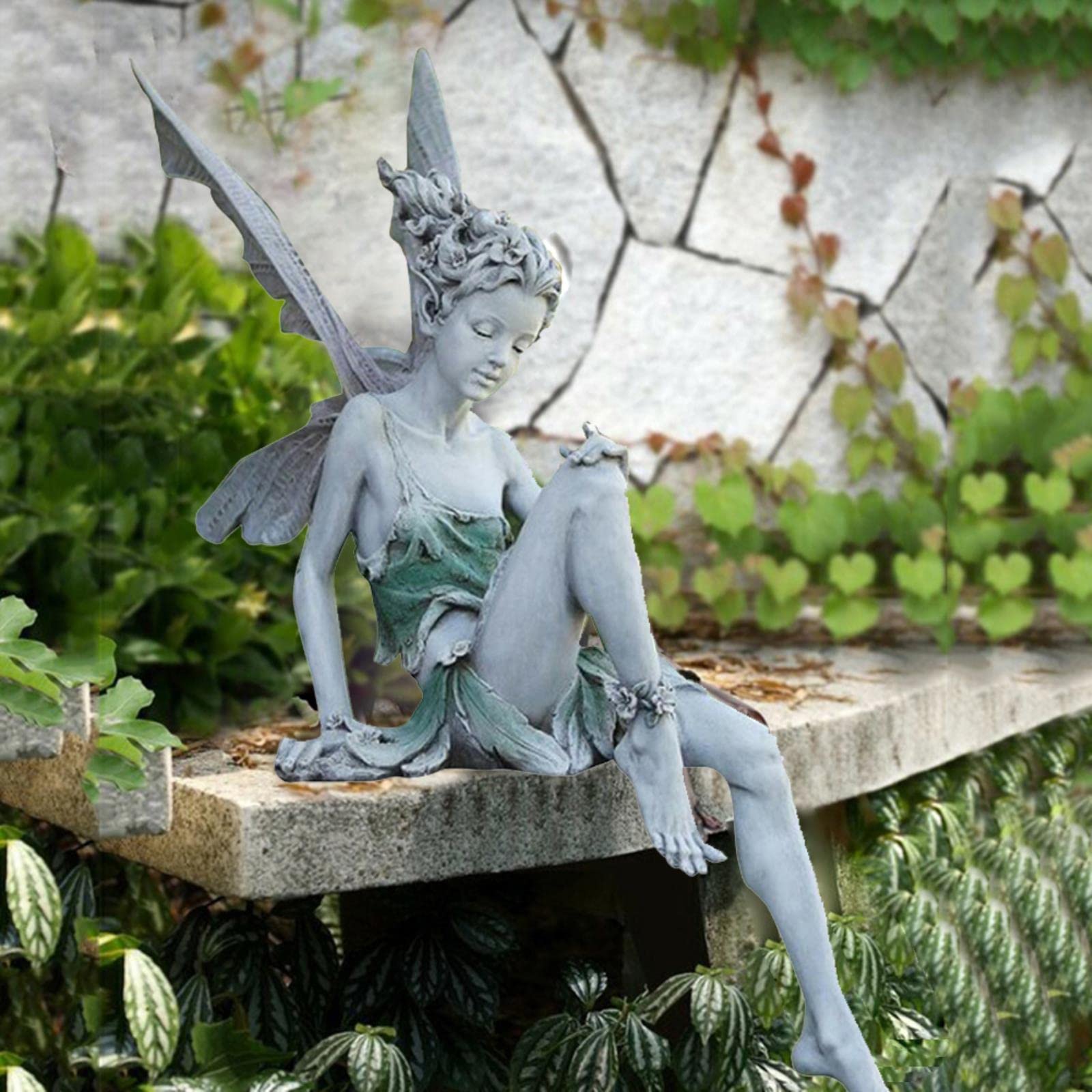Tudor & Turek Resin Fairy Garden Statue - Handcrafted Outdoor Decor for Yard, Patio & Landscaping | Perfect for Fairy Gardens, Flower Beds & Backyard Decorations