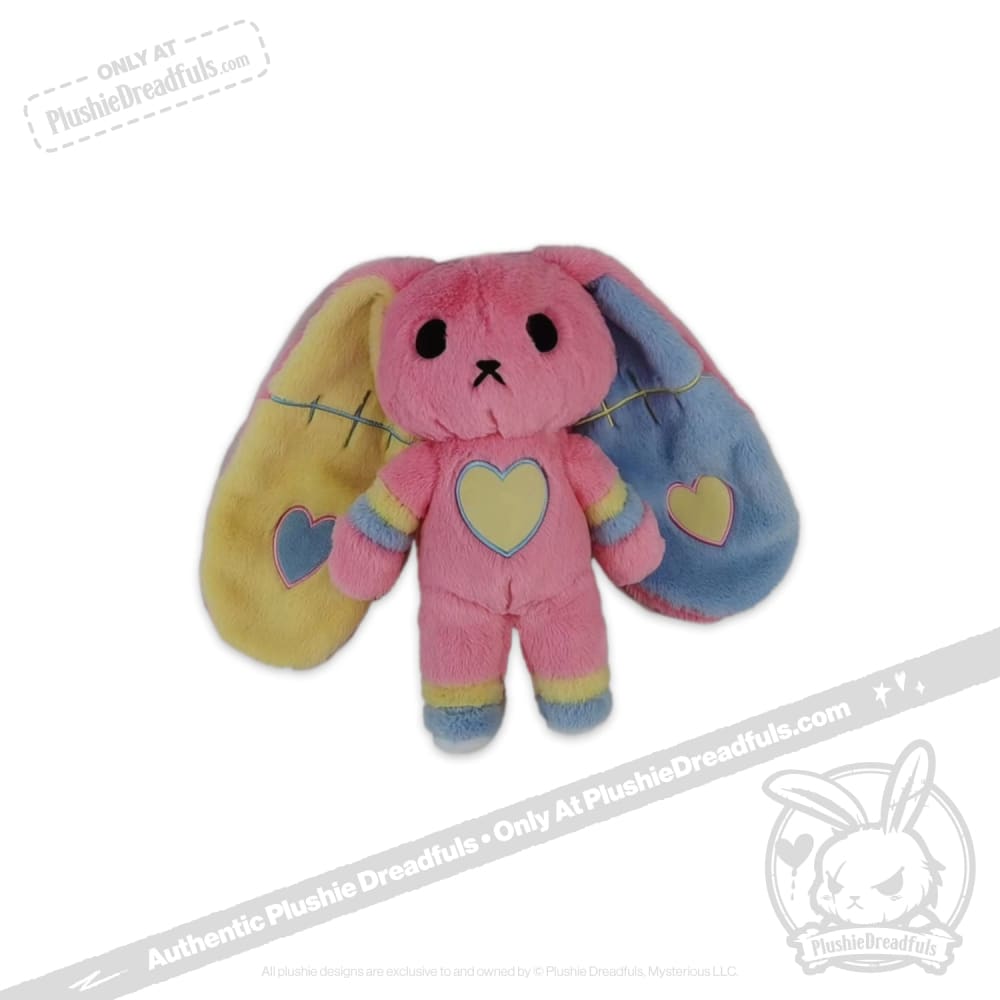 Plushie Dreadfuls Pansexual Rabbit Stuffed Animal - Soft Cuddly Plush Toy for LGBTQ+ Pride, Bedroom Decor & Emotional Support
