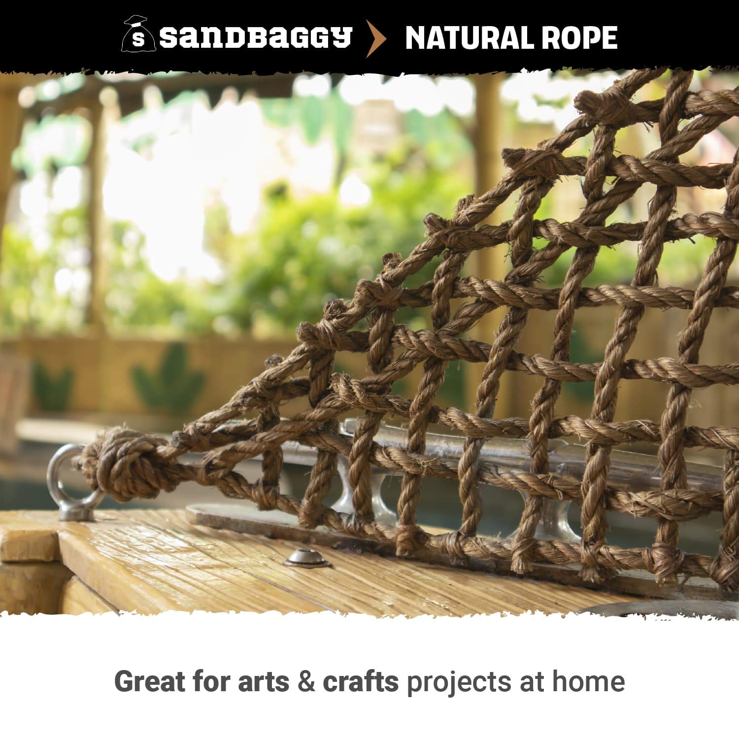 Premium 1/4 Inch Sisal Rope Twine - 500 Feet Bulk Natural Fiber Cord (5 Rolls) - Heavy Duty for Crafts, Gardening, DIY Projects & Home Decor - Similar to Home Depot, Walmart, Lowes by Sandbaggy