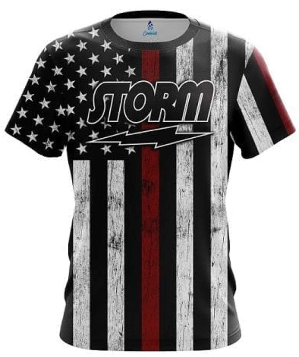 Storm Red Line Bowling Jersey - High-Performance Bowling Shirt for Men & Women - Breathable & Comfortable for League Play & Tournaments