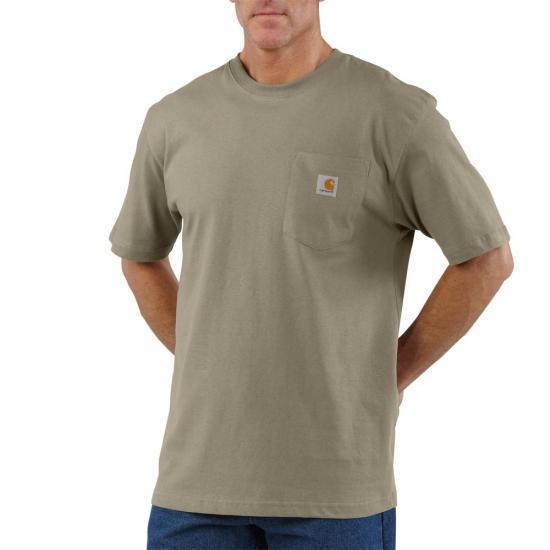 K87 Loose Fit Heavyweight Pocket T-Shirt for Men - Soft Cotton Crewneck Tee with Chest Pocket | Casual Wear, Workout, Outdoor Activities