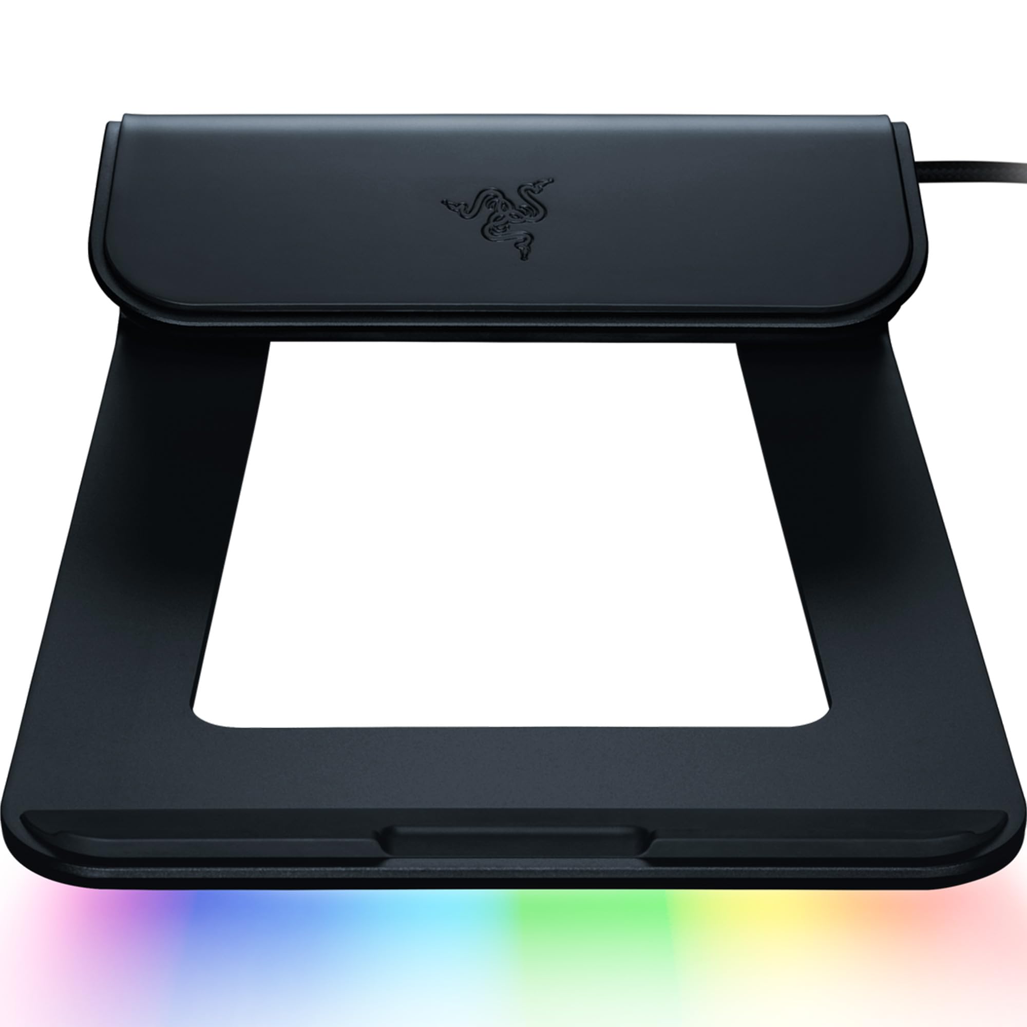 Razer Laptop Stand Chroma V2 - Ergonomic Aluminum Laptop Riser with 3-Port USB Hub (2x USB-A, 1x USB-C, HDMI), 18° Adjustable Tilt Angle for Comfortable Typing - Perfect for Home Office, Gaming Setup & Workspace Organization (Black)