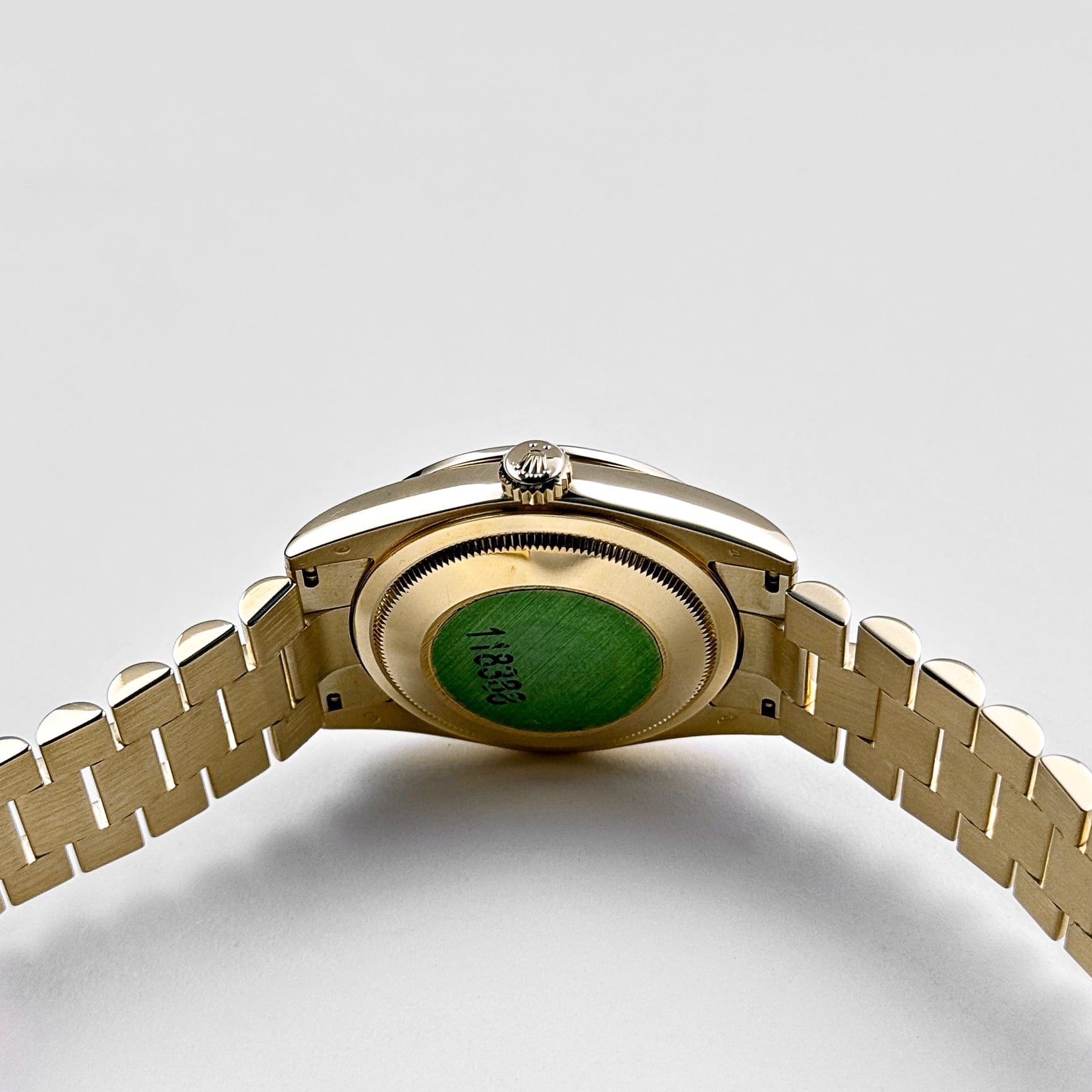 Rolex Day Date 118388 18K Yellow Gold Watch with White Mother of Pearl Dial & Diamond Bezel - Luxury Dress Watch for Business & Formal Occasions (2008 Model)