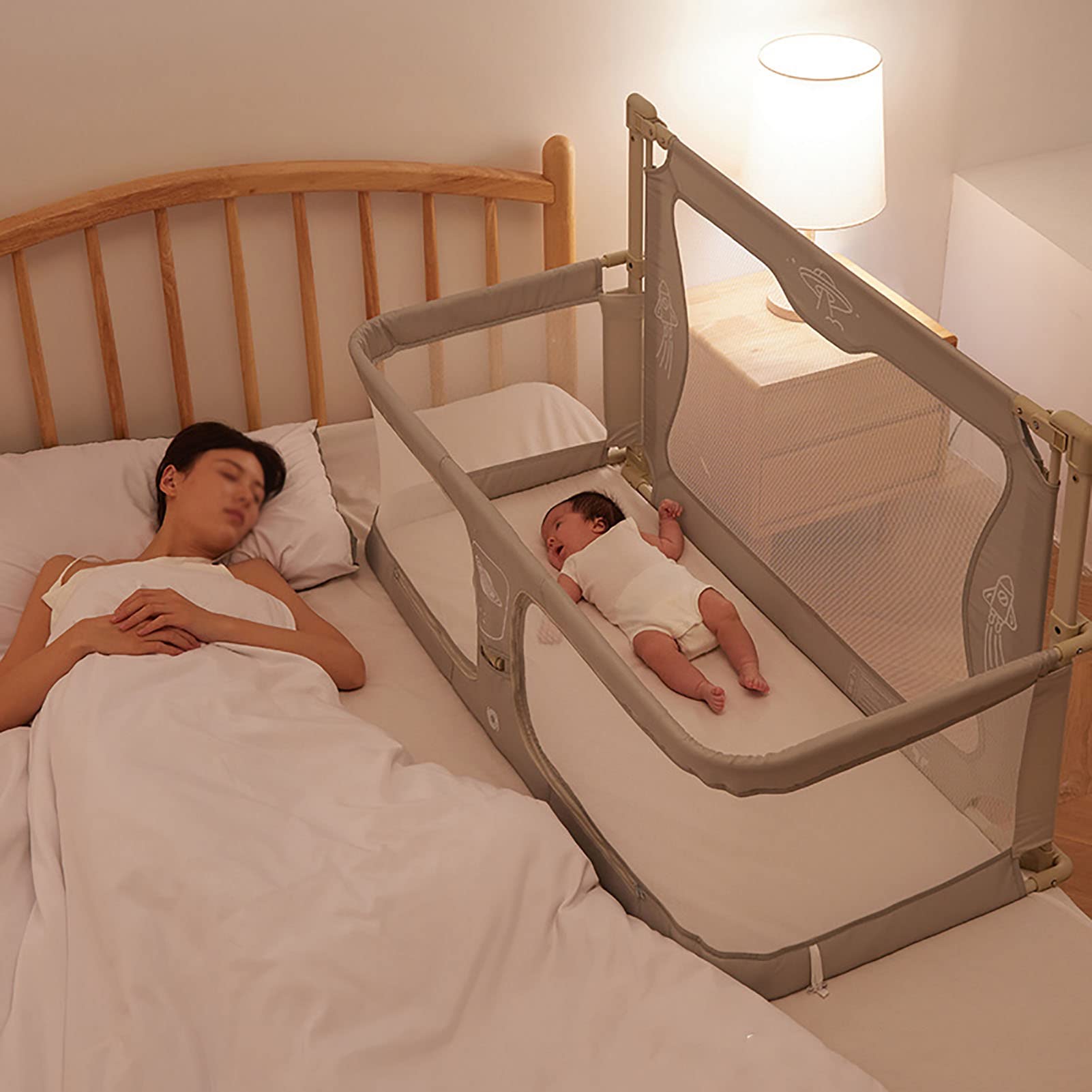 **Portable Baby Bedside Sleeper - Safe & Multifunctional Bassinet Crib for Newborns (Girls & Boys) - Perfect for Nursery, Travel & Co-Sleeping**