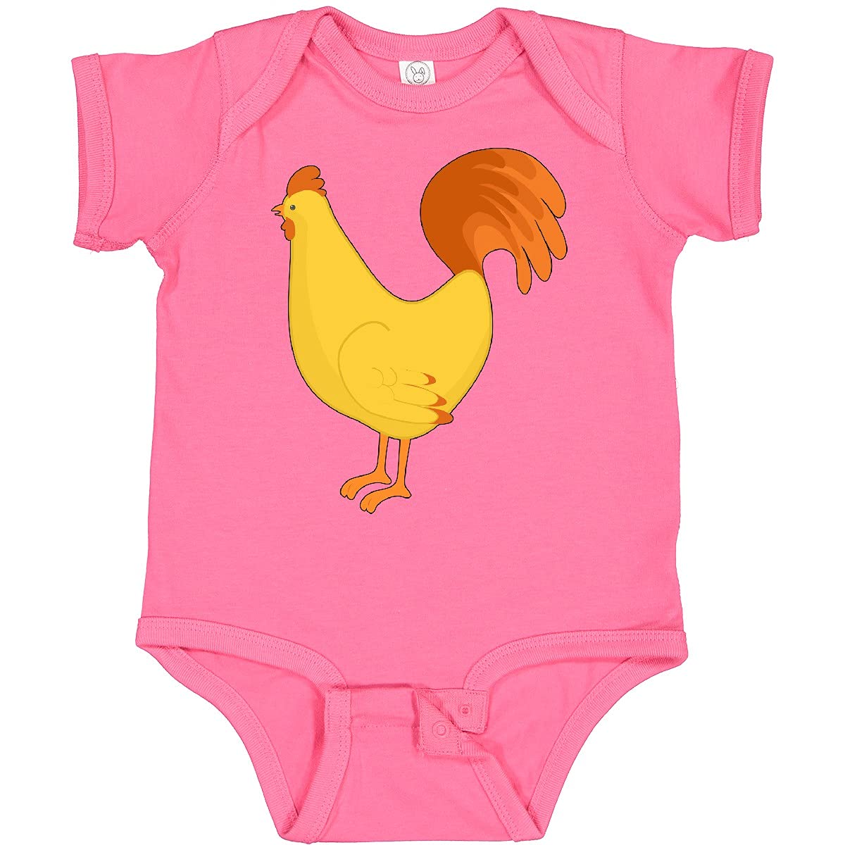 Inktastic Adorable Yellow Chicken Baby Bodysuit - Soft Cotton Onesie for Infants & Newborns - Perfect for Playtime, Photo Shoots & Everyday Wear