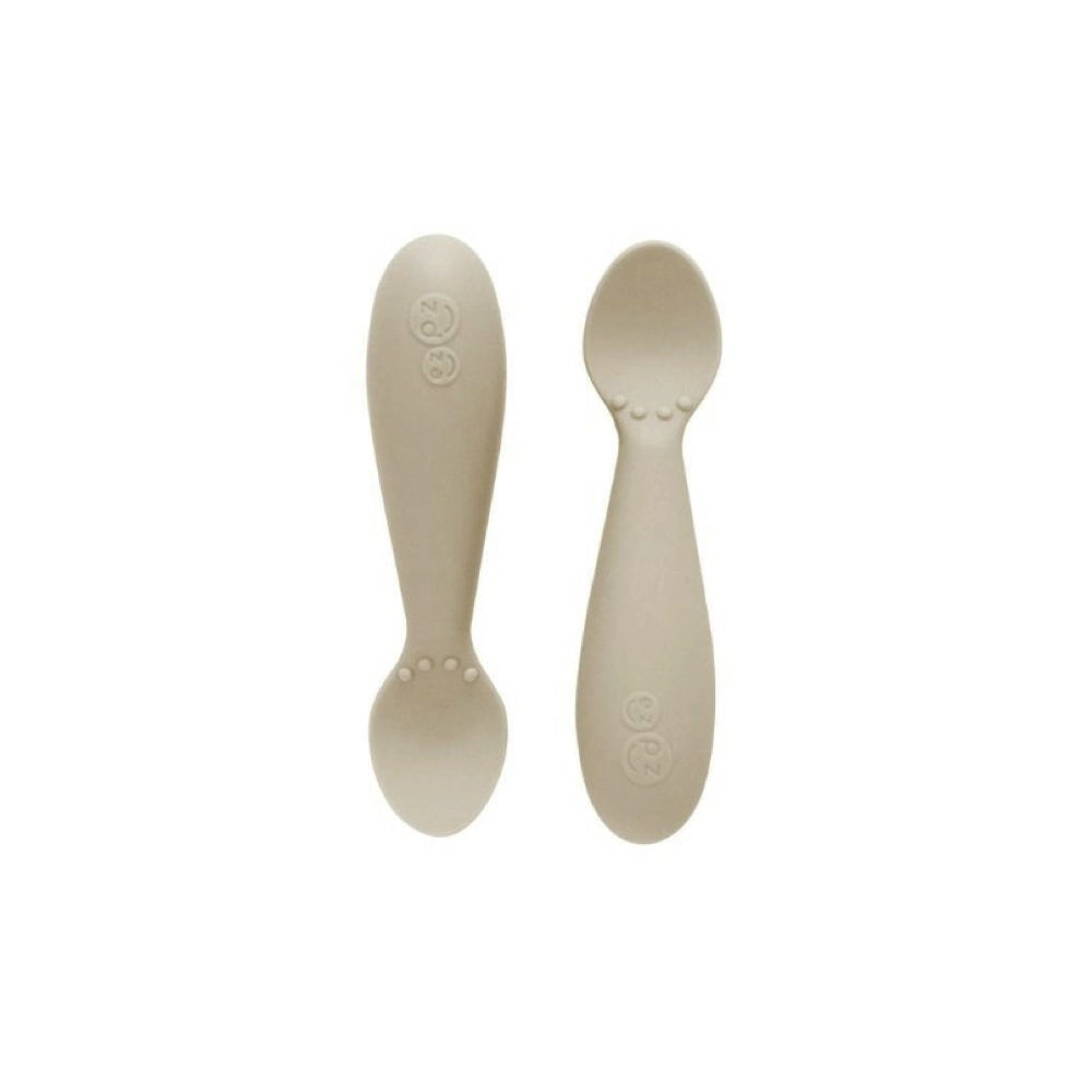 EzPz Tiny Spoon 2-Pack in Oat - Perfect Baby Feeding Utensils for First Foods & Self-Feeding Toddlers