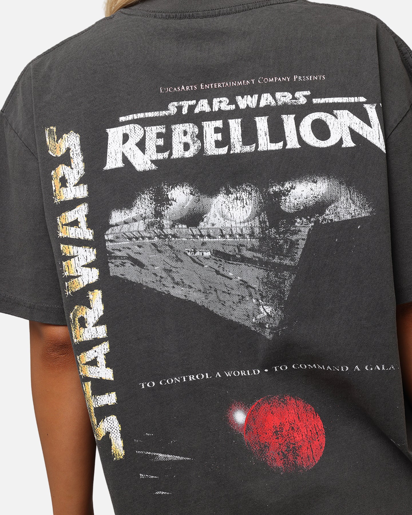 Star Wars Battlefront Rebellion Heavy T-Shirt for Men - Black Cotton Vintage Graphic Tee - Perfect for Cosplay, Gaming & Casual Wear