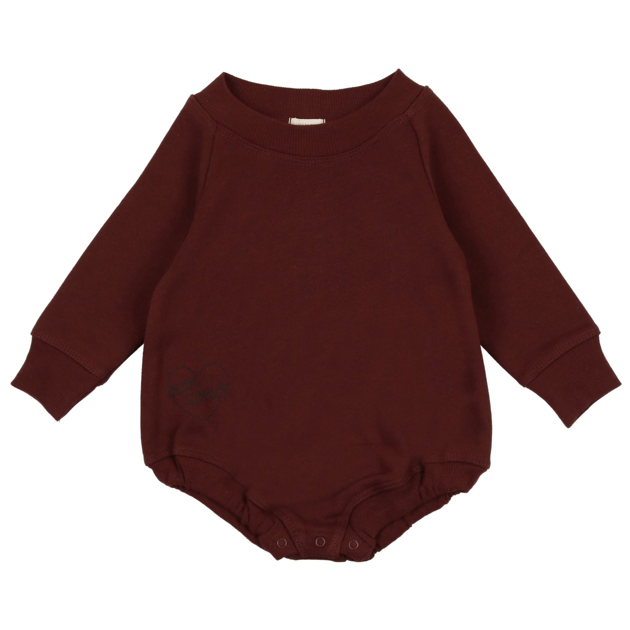 Lil Legs Burgundy Sweatshirt Romper for Baby Girls | Soft Cotton Jumpsuit with Hood | Perfect for Playdates, Family Photos & Cozy Outfits
