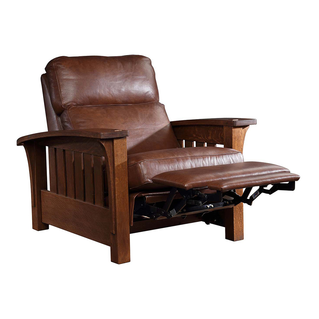 Morris Bow Recliner Chair - Premium Leather Power Lift Recliner with Massage & Heat for Elderly - Perfect for Living Room, Home Theater & Relaxation