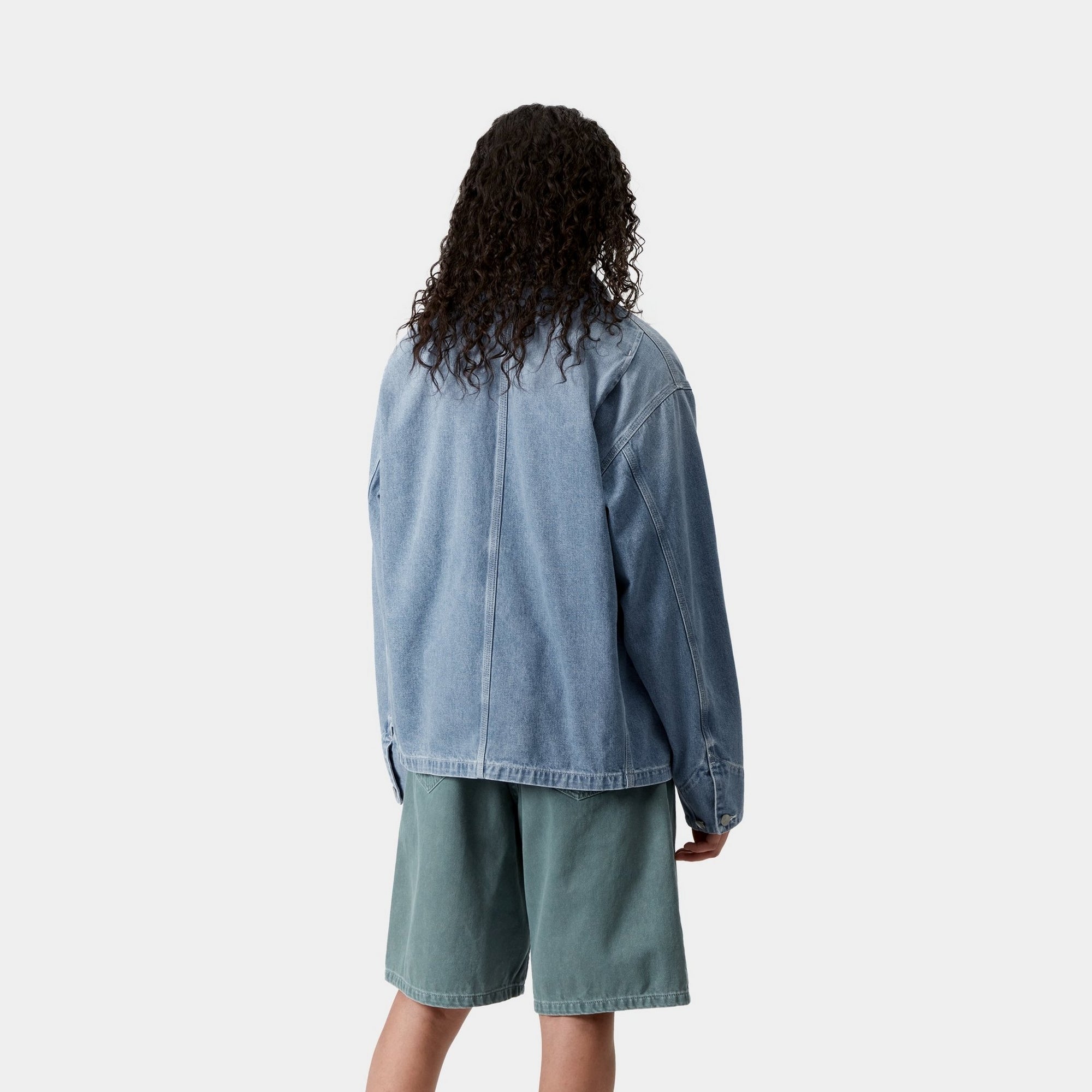 Women's OG Michigan Denim Jacket - Light Washed Blue Spring Coat | Casual Outerwear for Everyday Wear & Outdoor Activities