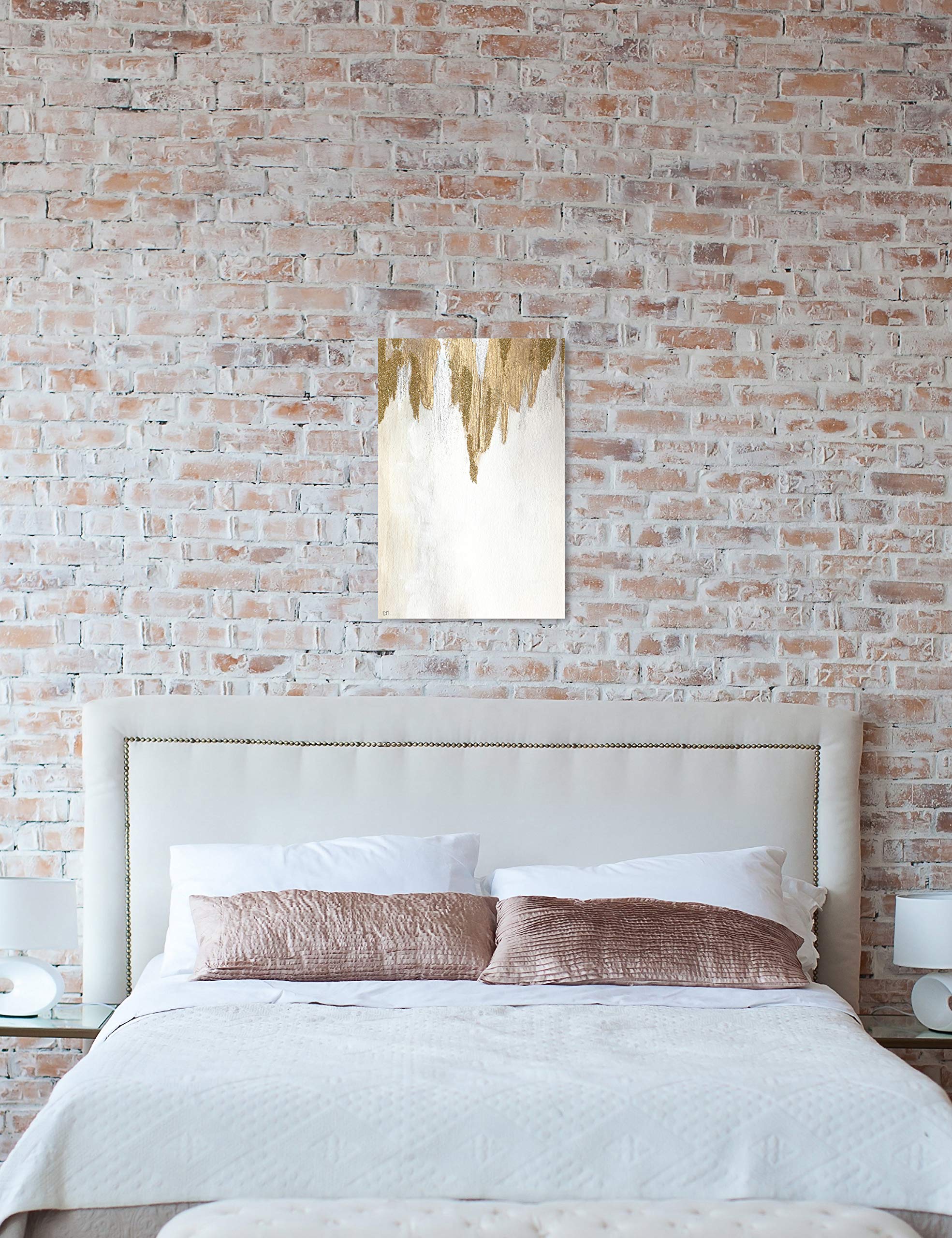 Abstract Wall Art Canvas Prints 'Very Golden' - 20